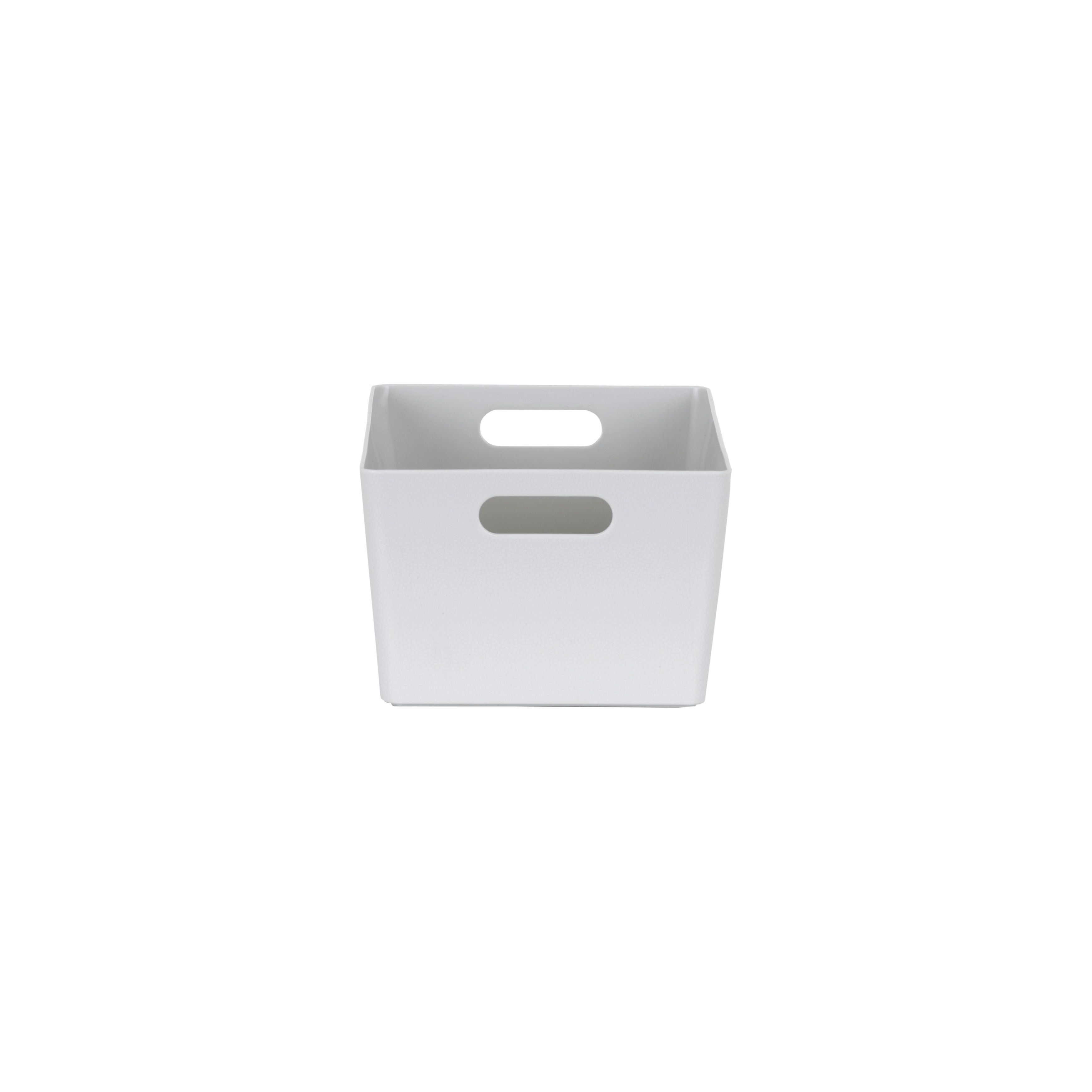 Wham Studio Etch Etched Matt pebble Plastic Nestable Storage basket (H)11cm (W)17cm (D)17cm