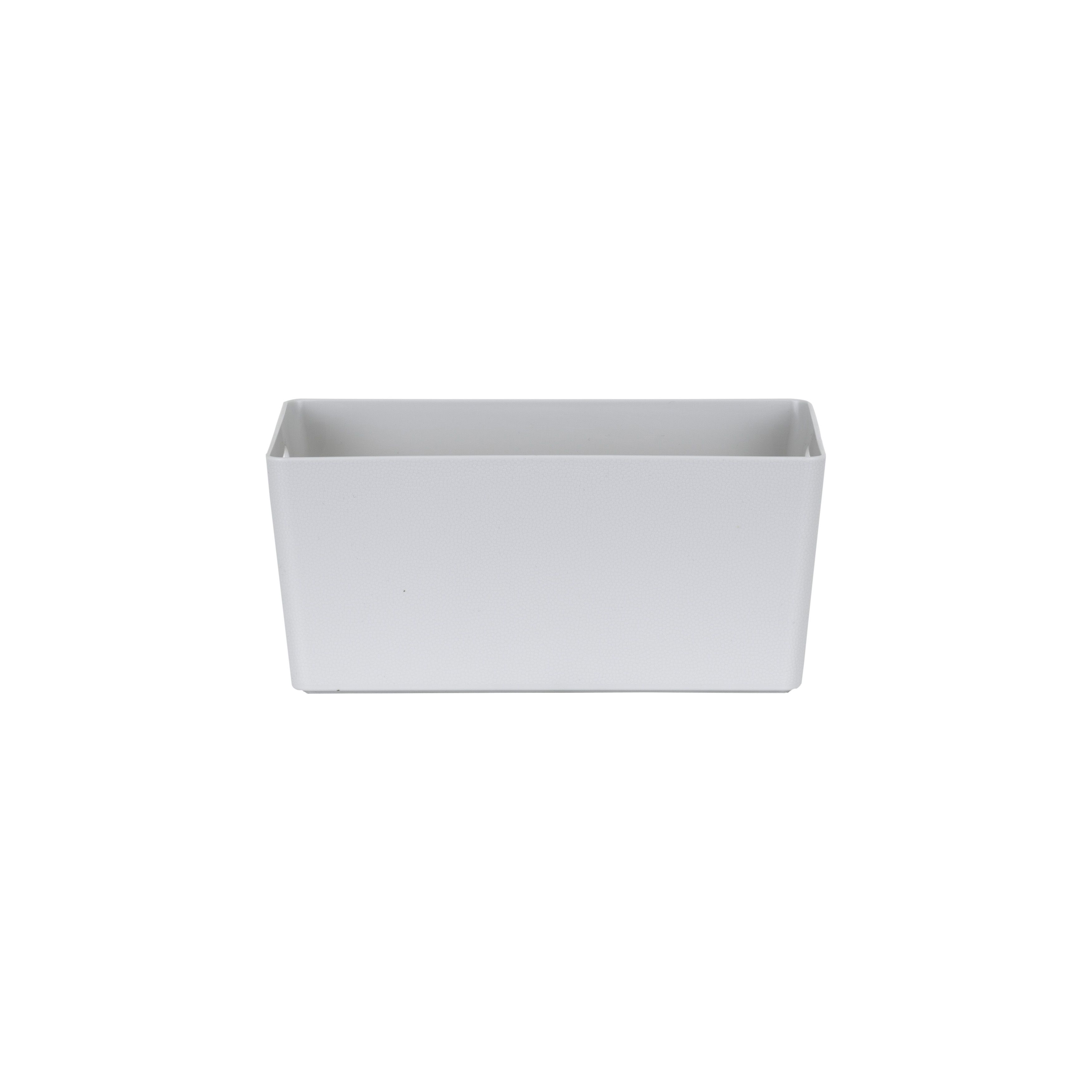 Wham Studio Etch Etched Matt pebble Plastic Nestable Storage basket (H)11cm (W)17cm (D)17cm
