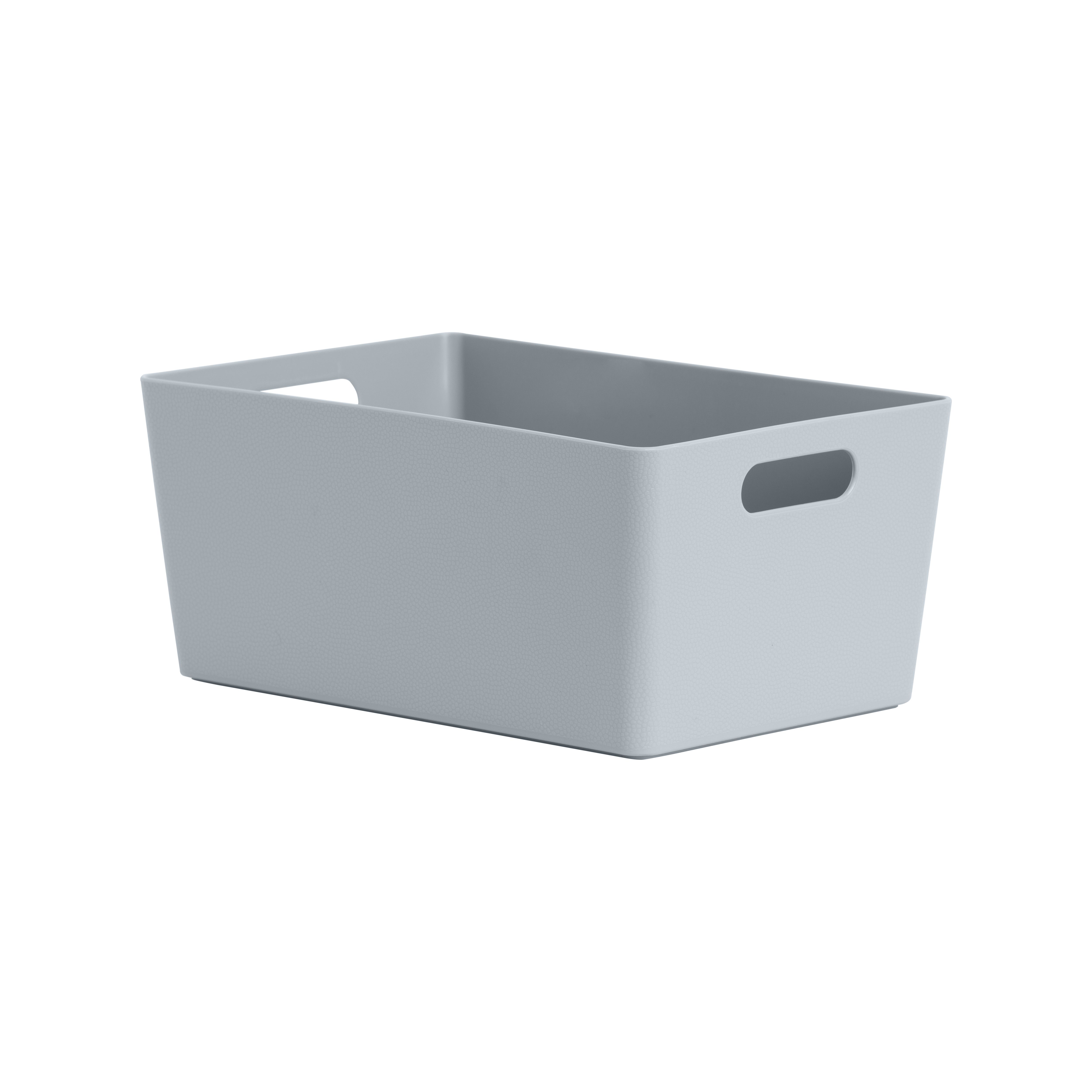 Wham Studio Etch Matt blue/grey Plastic Nestable Storage basket (H)11cm (W)17cm (D)17cm