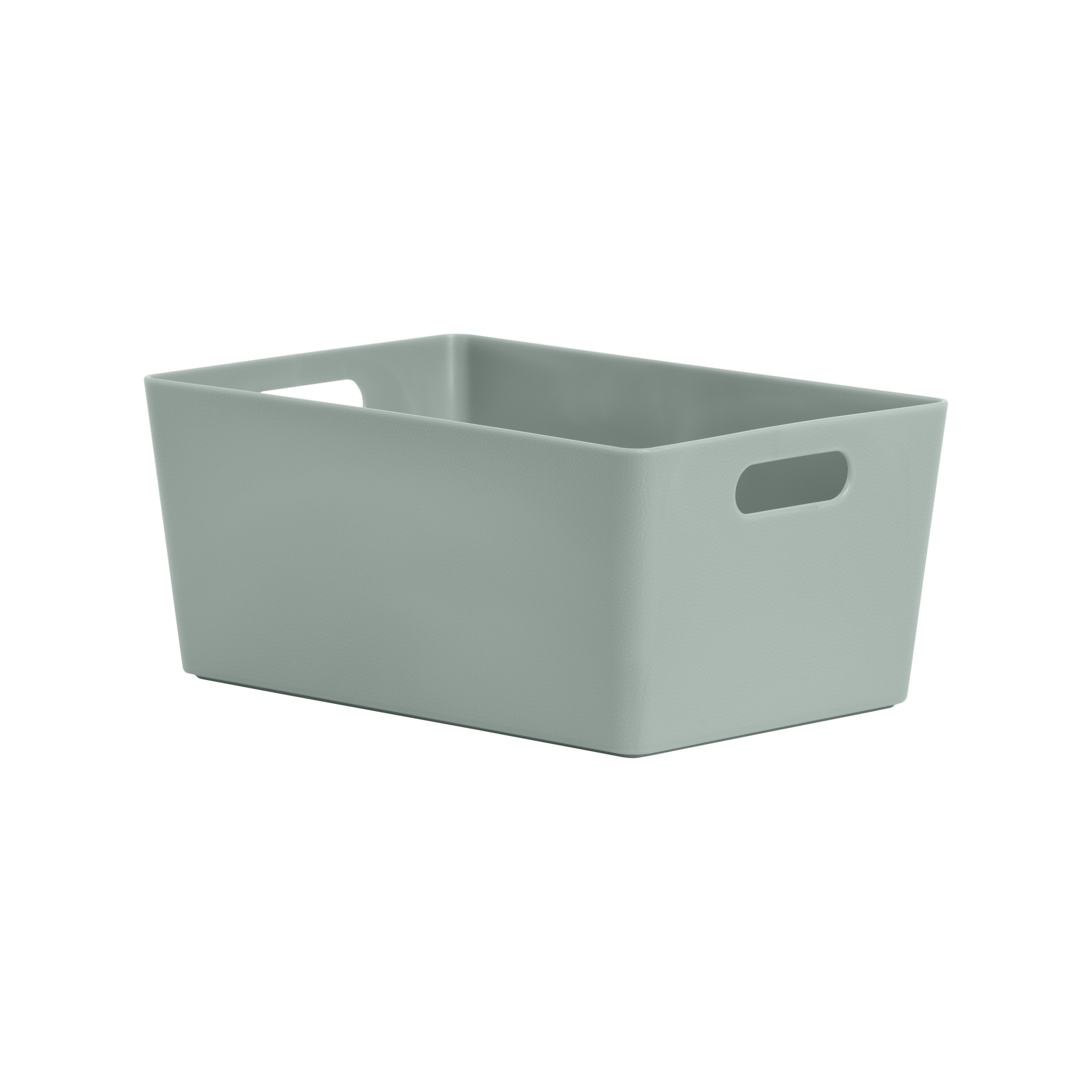 Wham Studio Etch Matt light green Plastic Nestable Storage basket (H)11cm (W)17cm (D)17cm