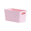 Wham Studio Etch Matt pink Plastic Nestable Storage basket (H)10cm (W)20cm (D)20cm