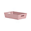 Wham Studio Etch Matt pink Plastic Nestable Storage basket (H)6cm (W)17cm (D)17cm