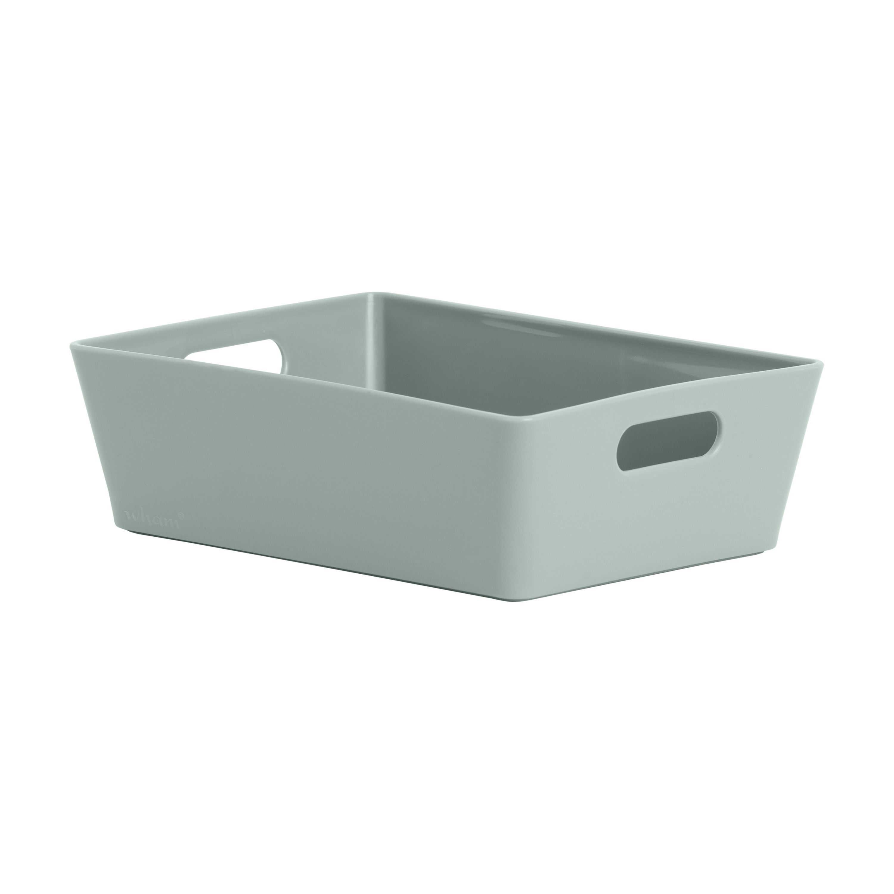 Wham Studio Gloss light green Plastic Nestable Storage basket (H)5cm (W)12cm (D)12cm