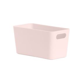Wham Studio Gloss light pink Plastic Nestable Storage basket (H)10cm (W)20cm (D)20cm