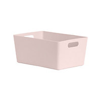 Wham Studio Gloss light pink Plastic Nestable Storage basket (H)11cm (W)17cm (D)17cm