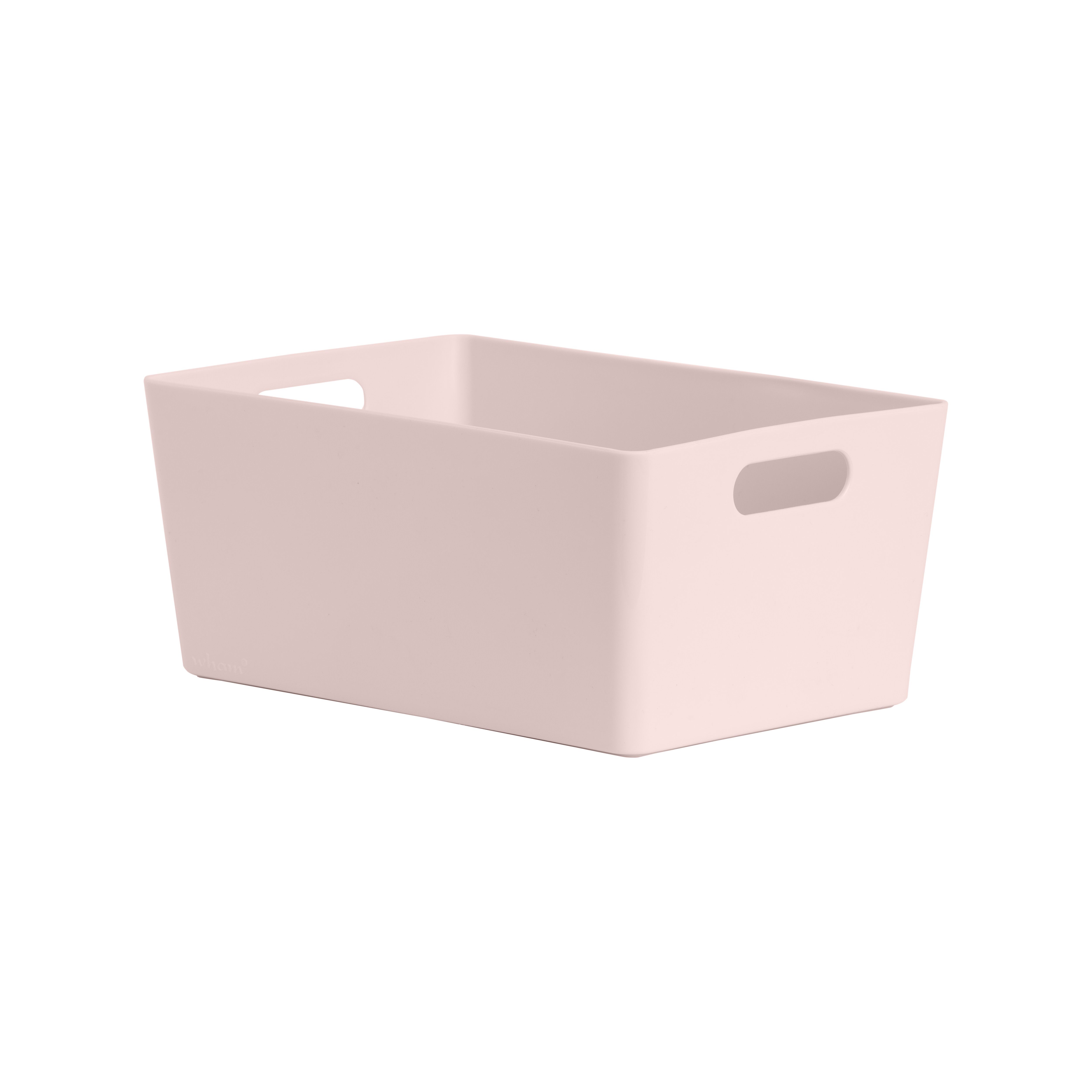 Wham Studio Gloss light pink Plastic Nestable Storage basket (H)11cm (W)17cm (D)17cm