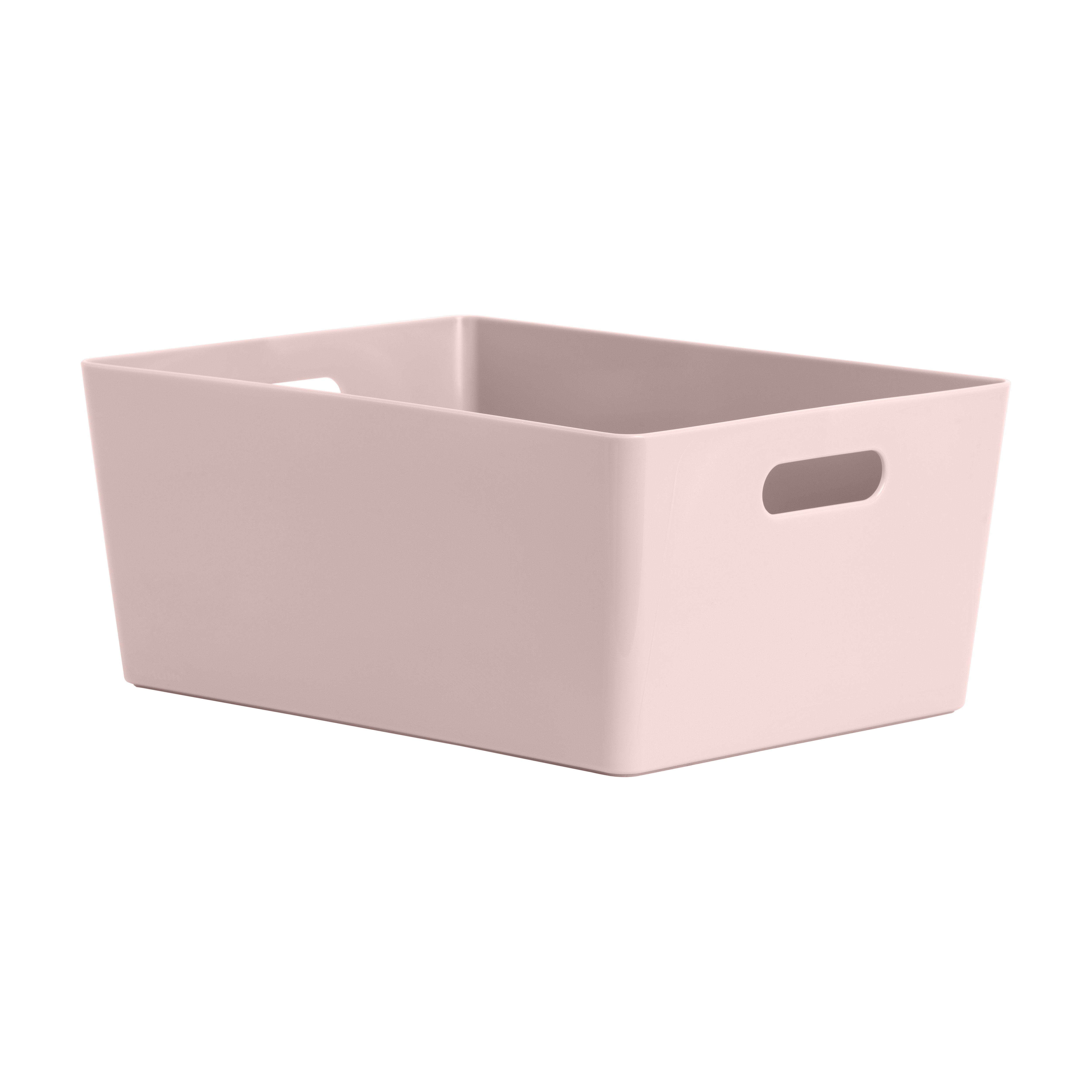 Wham Studio Gloss light pink Plastic Nestable Storage basket (H)15cm (W)26cm (D)26cm