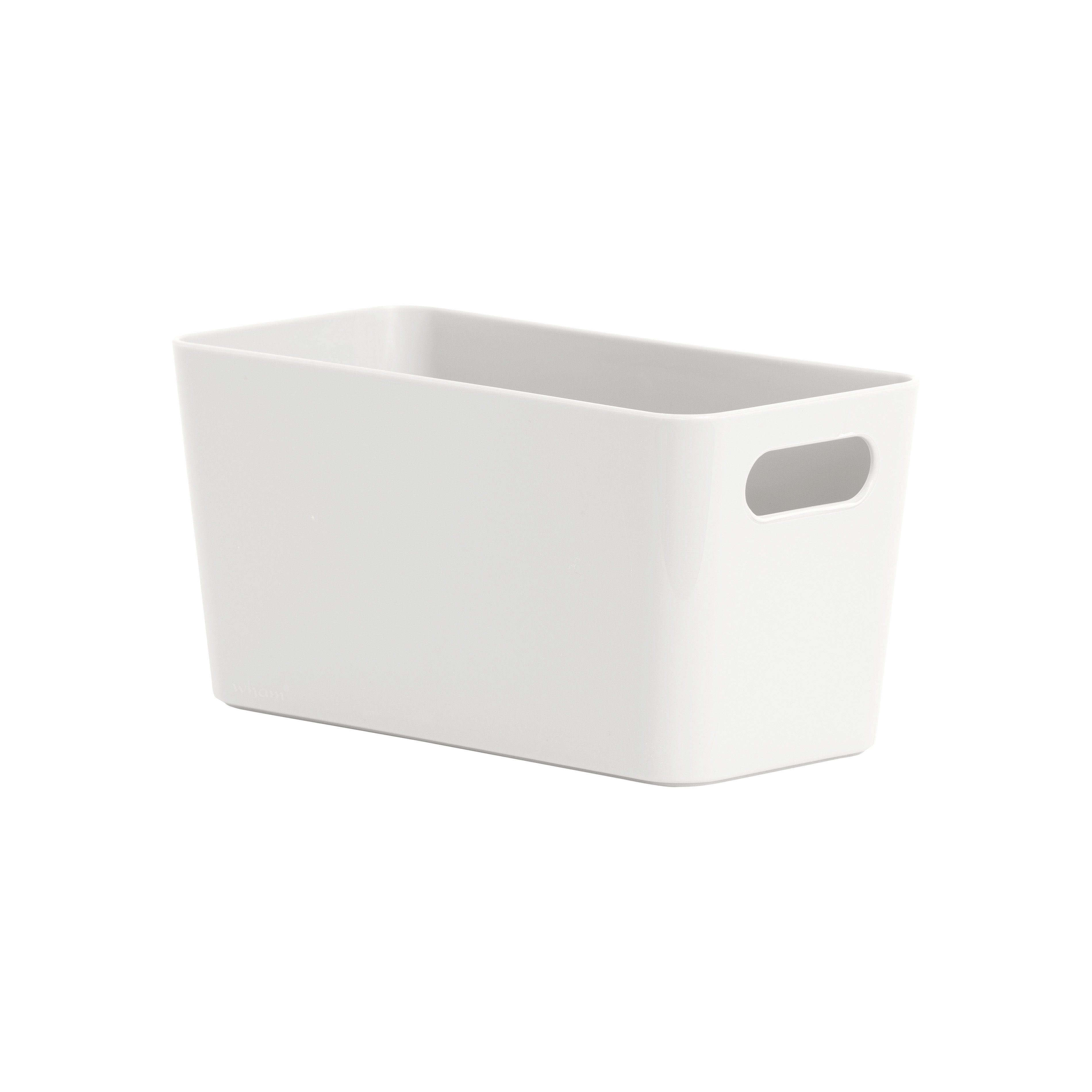 Wham Studio Gloss white Plastic Nestable Storage basket (H)10cm (W)20cm ...