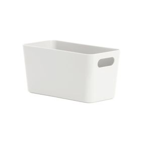 Wham Studio Gloss white Plastic Nestable Storage basket (H)10cm (W)20cm (D)20cm