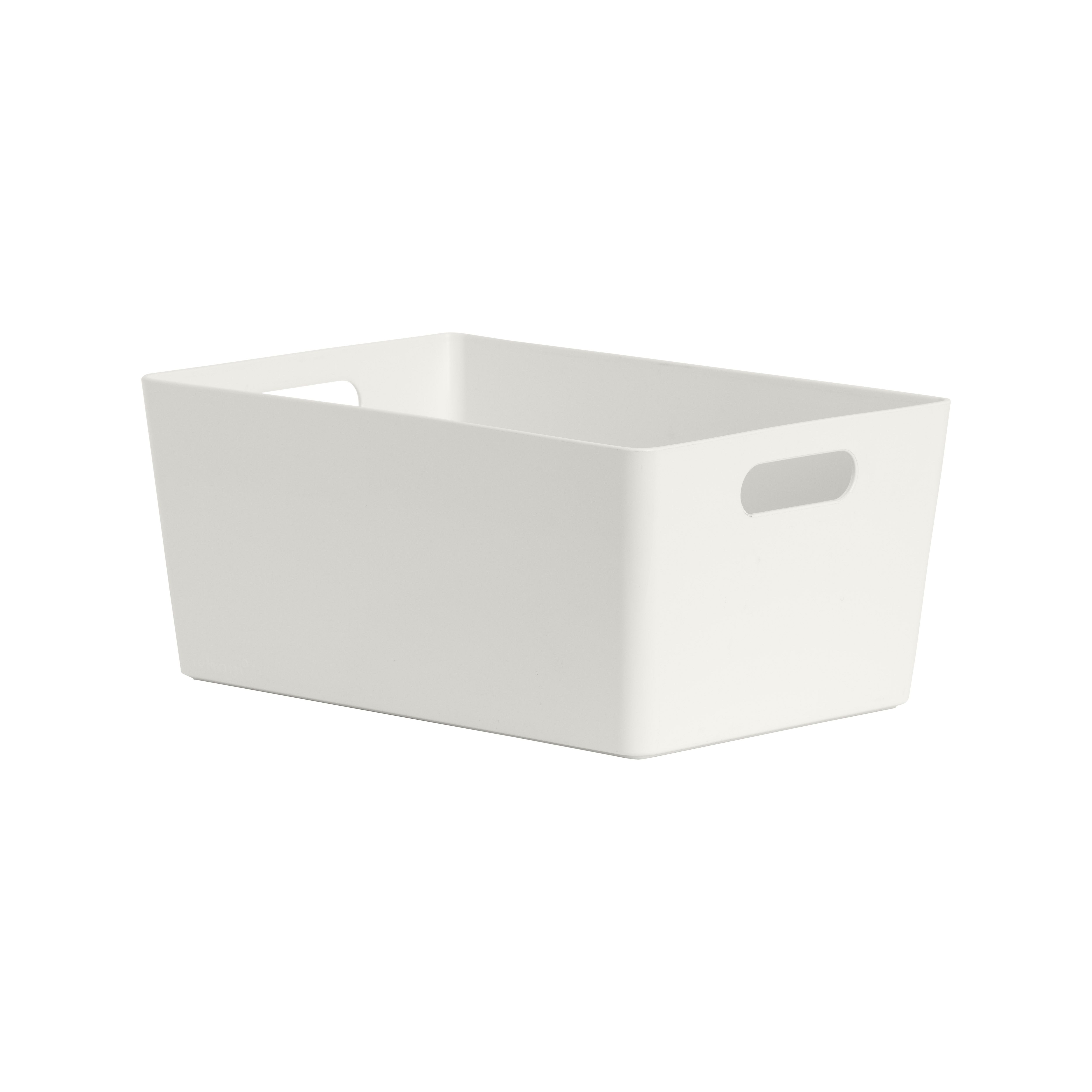 Wham Studio Gloss white Plastic Nestable Storage basket (H)11cm (W)17cm ...