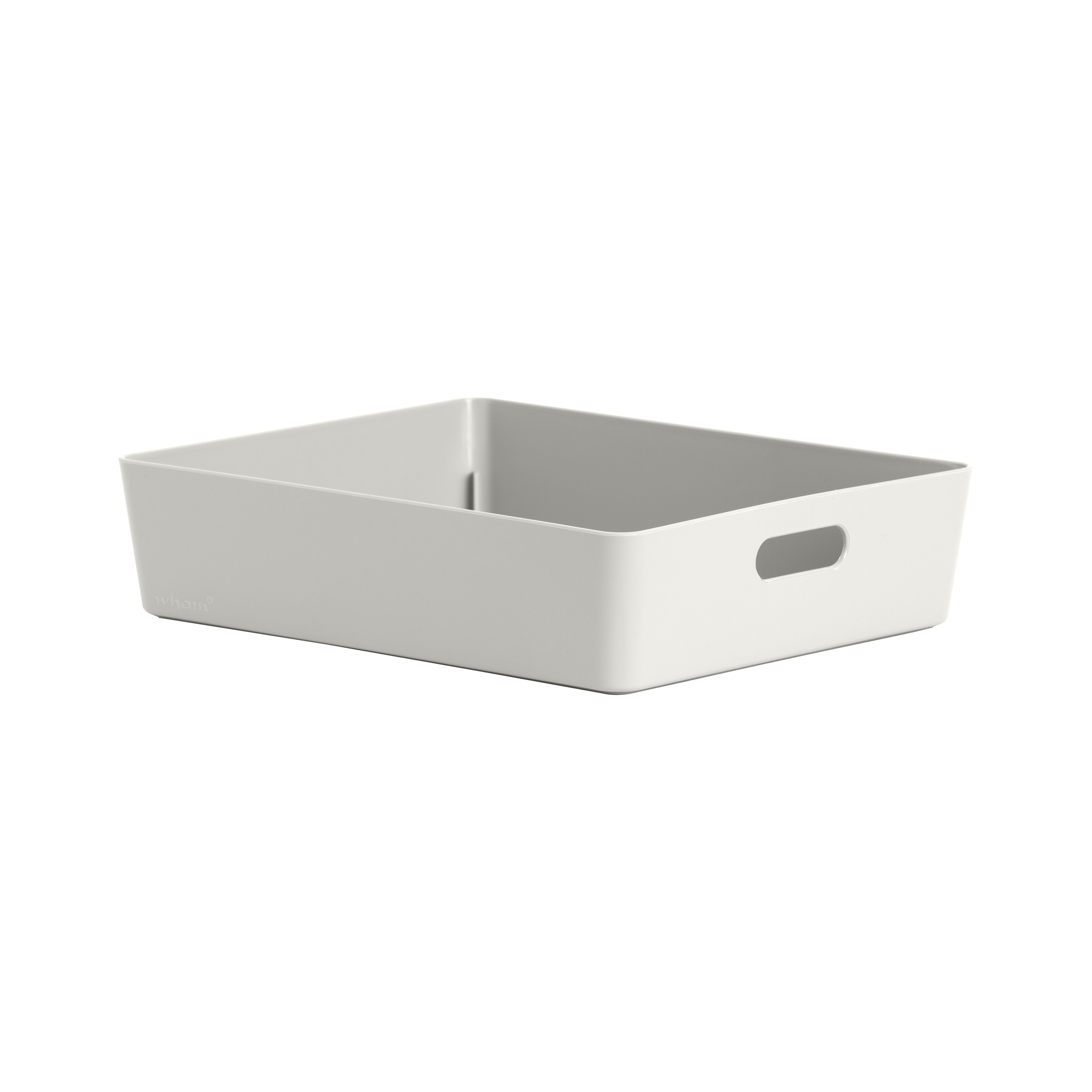 Wham Studio Gloss white Plastic Nestable Storage basket (H)6cm (W)25cm (D)25cm