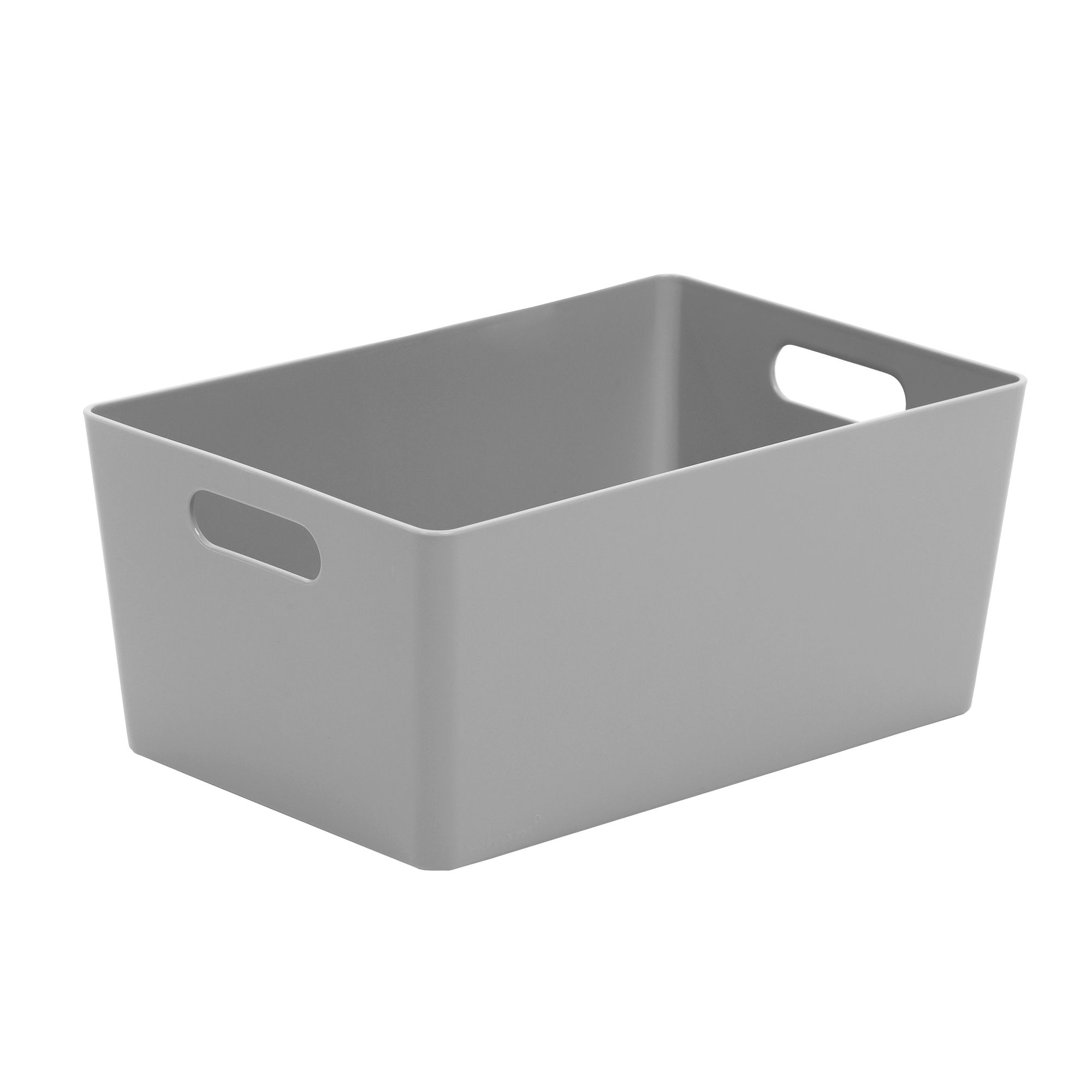 Wham Studio High polished finish Gloss cool grey Plastic Nestable Storage basket (H)11cm (W)17cm (D)17cm