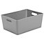 Wham Studio High polished finish Gloss cool grey Plastic Nestable Storage basket (H)15cm (W)26cm (D)26cm