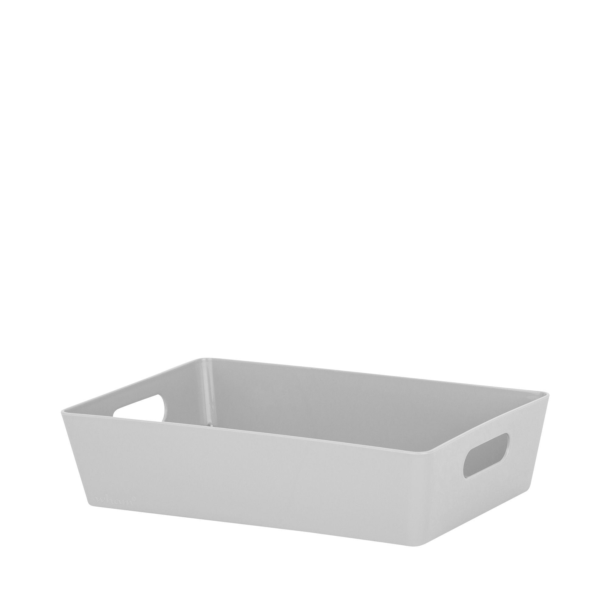 Wham Studio High polished finish Gloss cool grey Plastic Nestable Storage basket (H)6cm (W)17cm (D)17cm