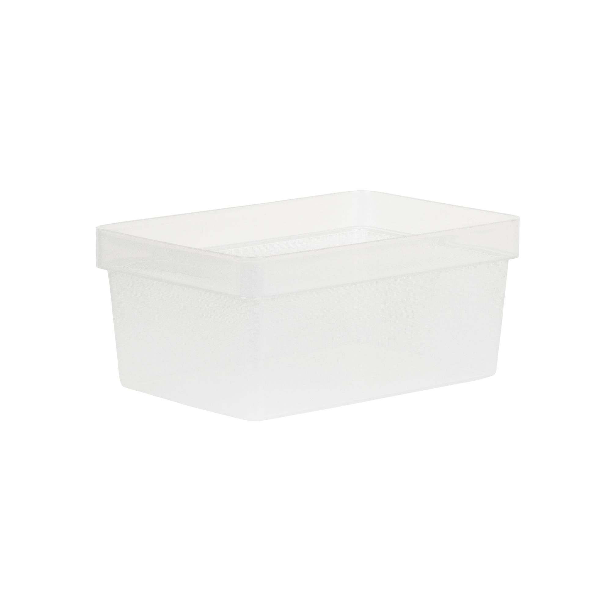 Wham Studio Stack Matt clear Plastic Stackable Storage basket (H)12cm (W)25.3cm