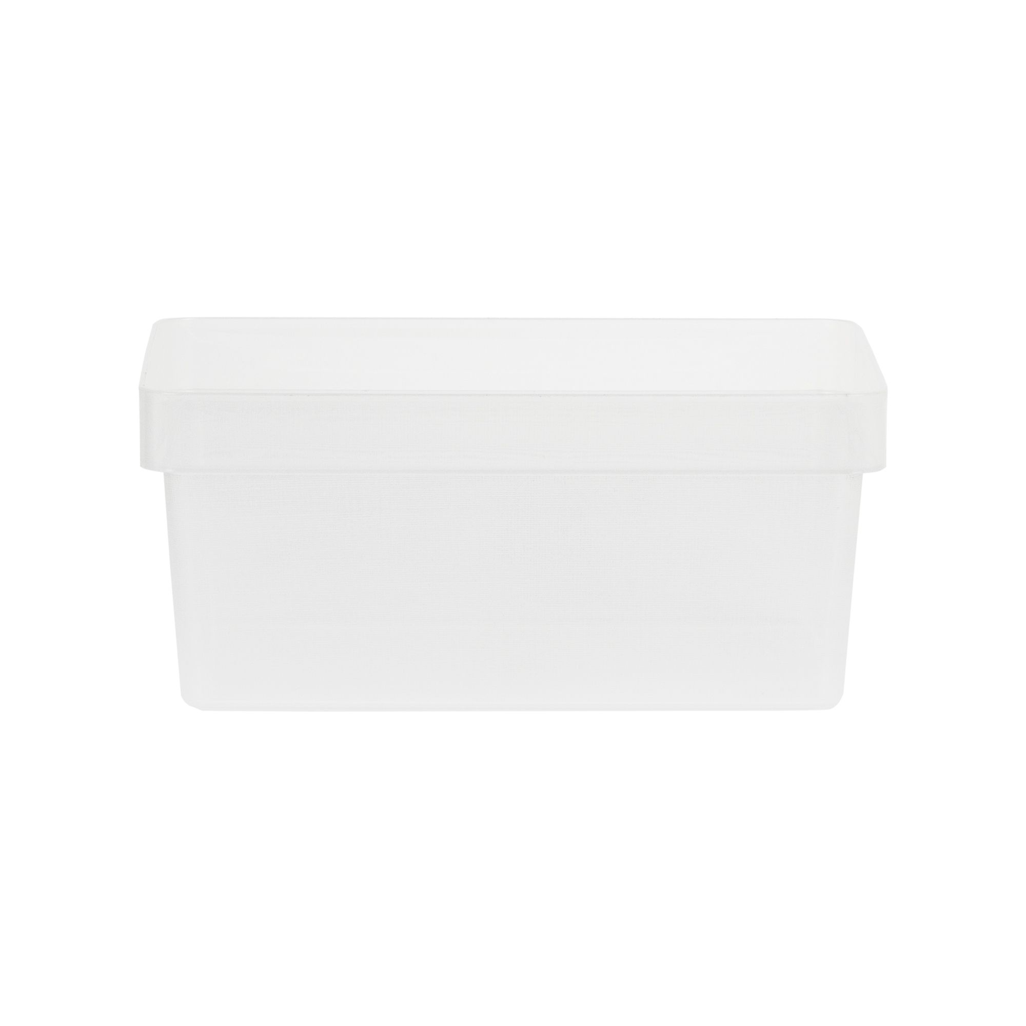 Wham Studio Stack Matt clear Plastic Stackable Storage basket (H)12cm (W)25.3cm