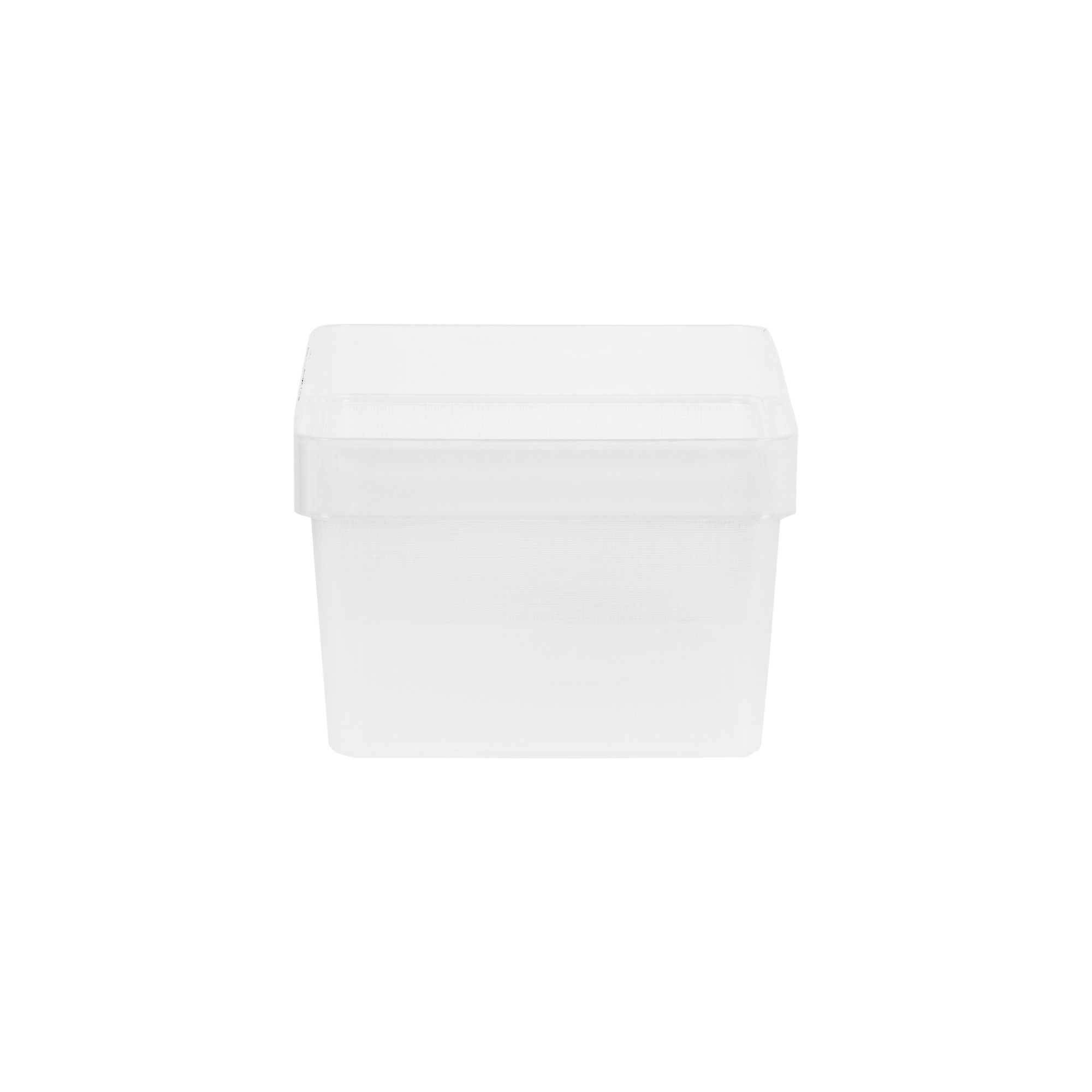 Wham Studio Stack Matt clear Plastic Stackable Storage basket (H)12cm (W)25.3cm