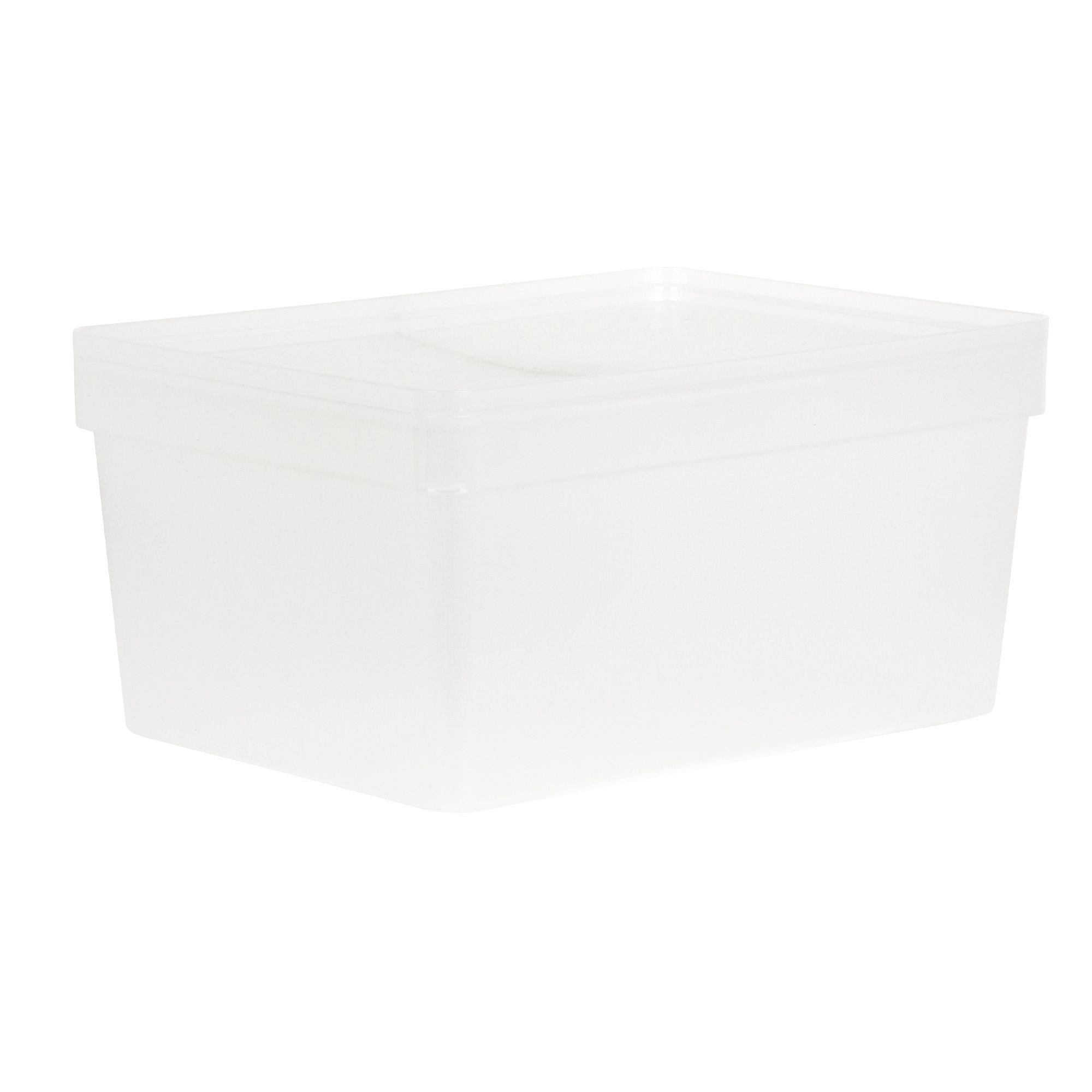 Wham Studio Stack Matt clear Plastic Stackable Storage basket (H)18cm (W)26cm (D)26cm