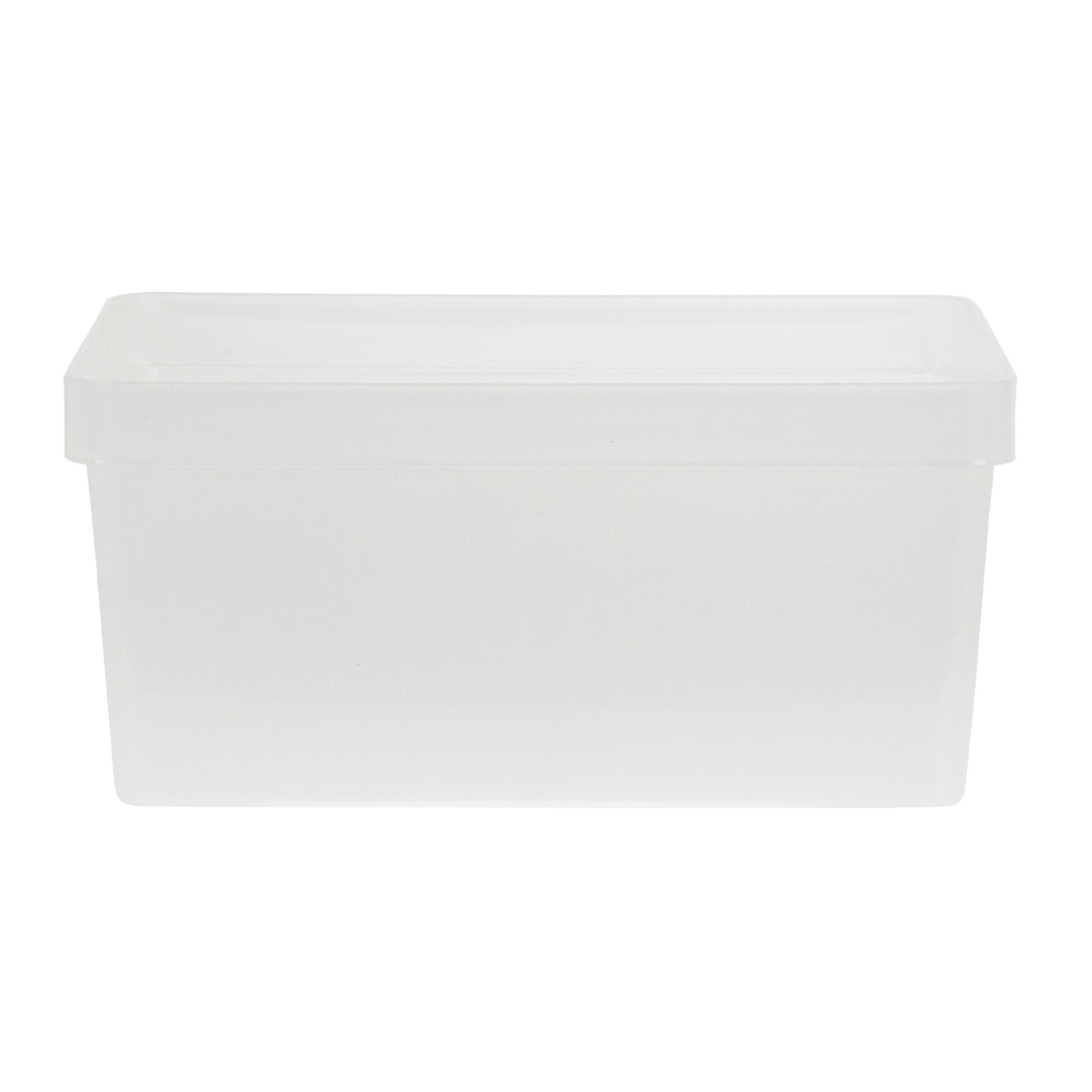Wham Studio Stack Matt clear Plastic Stackable Storage basket (H)18cm (W)26cm (D)26cm