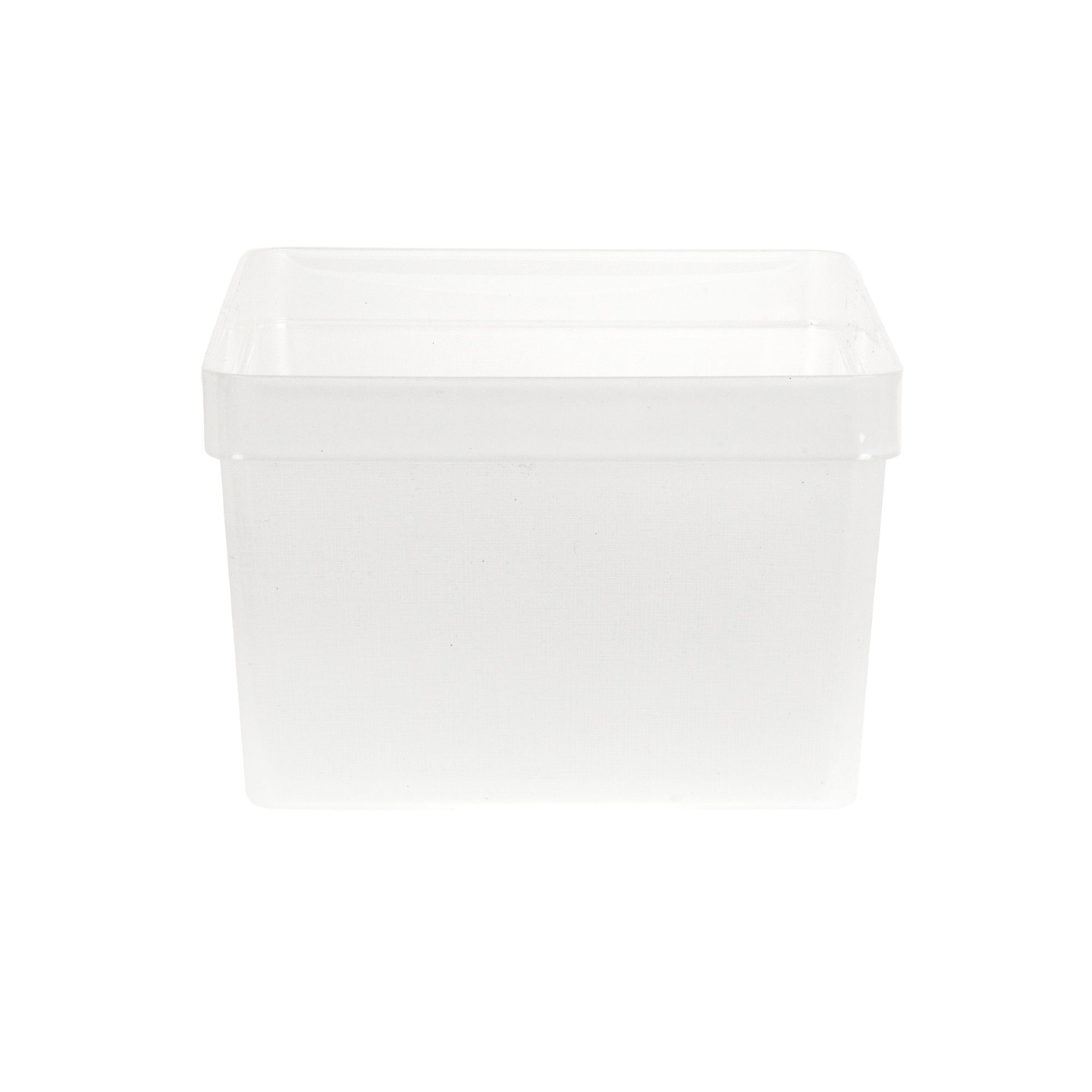 Wham Studio Stack Matt clear Plastic Stackable Storage basket (H)18cm (W)26cm (D)26cm