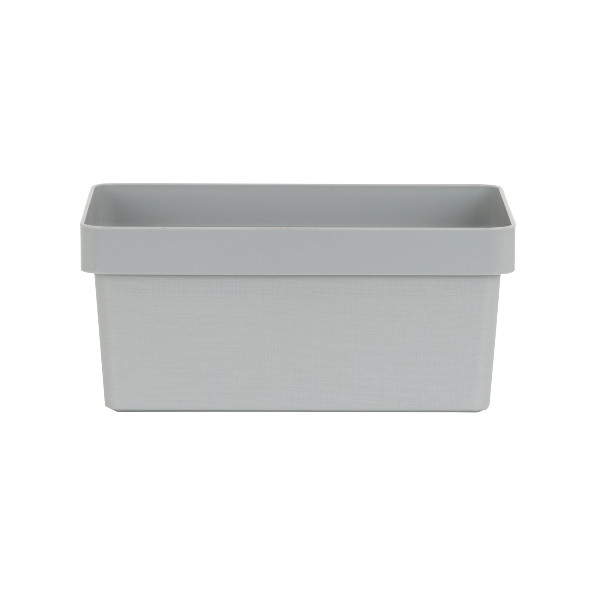 Wham Studio Stack Matt grey Plastic Stackable Storage basket (H)12cm (W)25.3cm