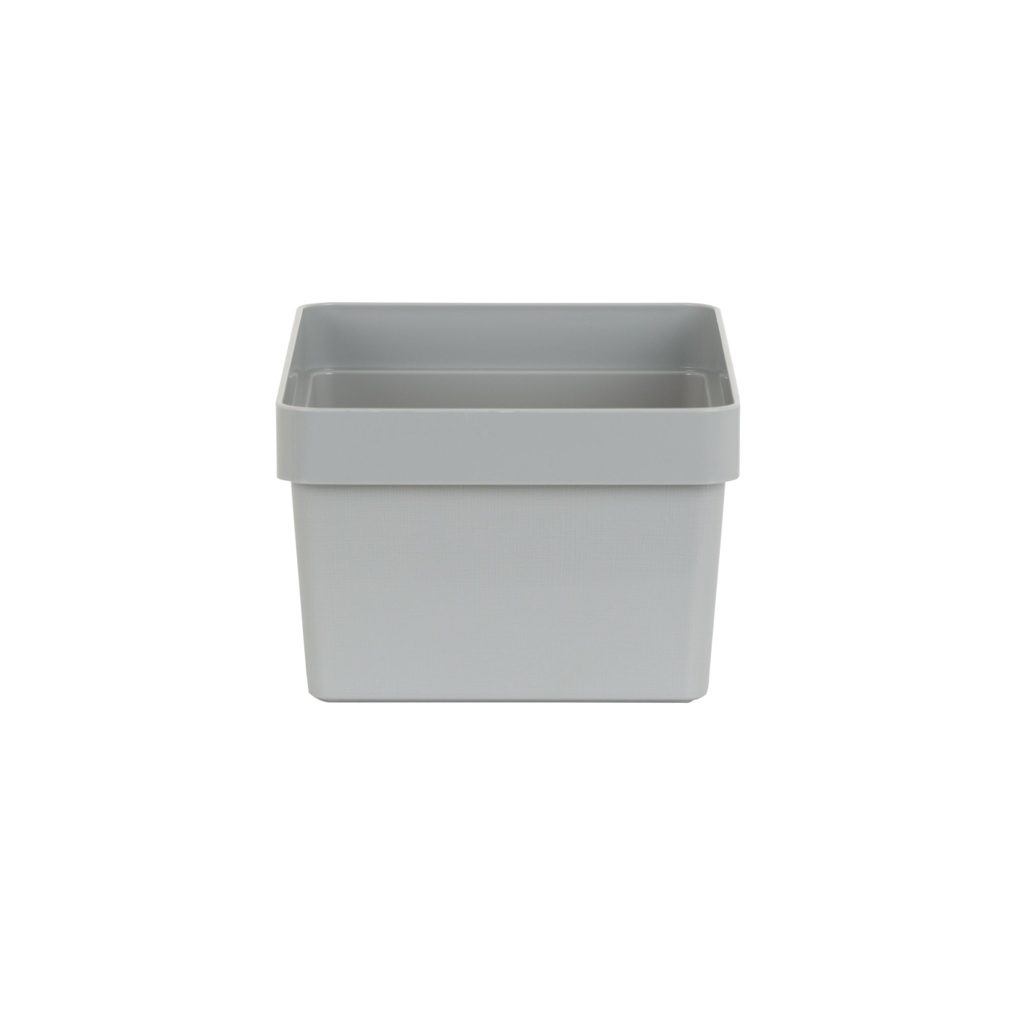 Wham Studio Stack Matt grey Plastic Stackable Storage basket (H)12cm (W)25.3cm
