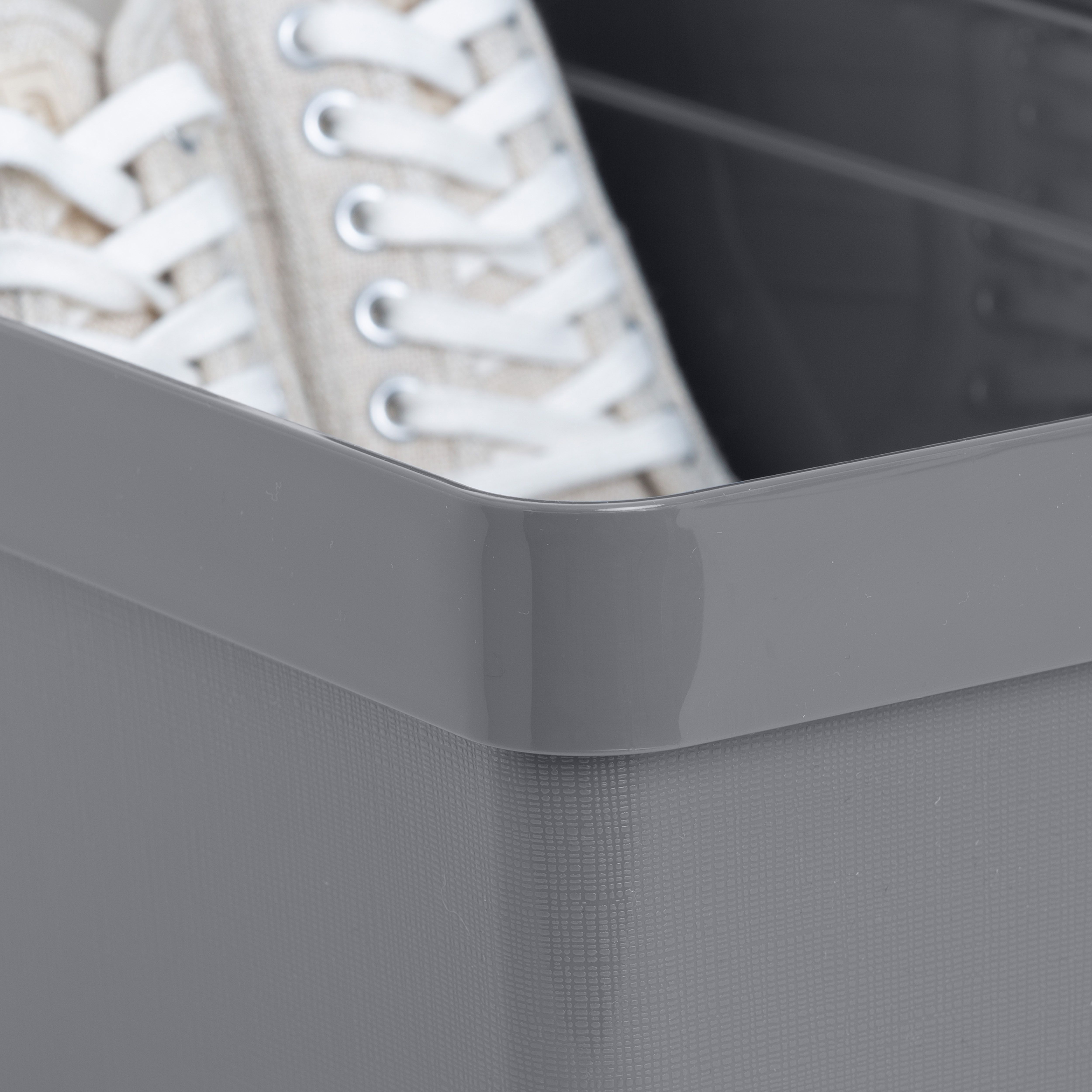 Wham Studio Stack Matt grey Stackable Shoe storage box (H)150mm (W)215mm - 3