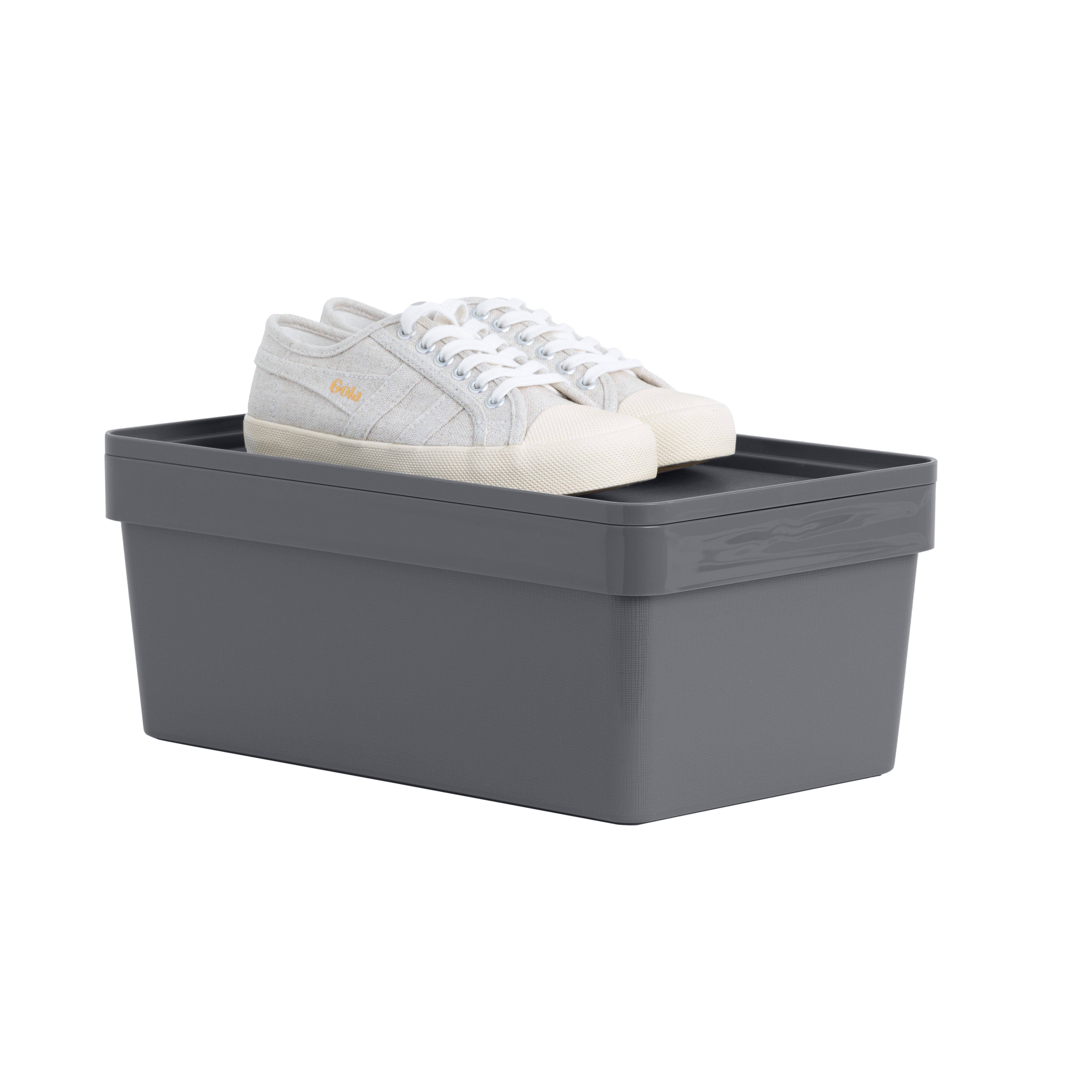 Wham Studio Stack Matt grey Stackable Shoe storage box (H)150mm (W)215mm - 4