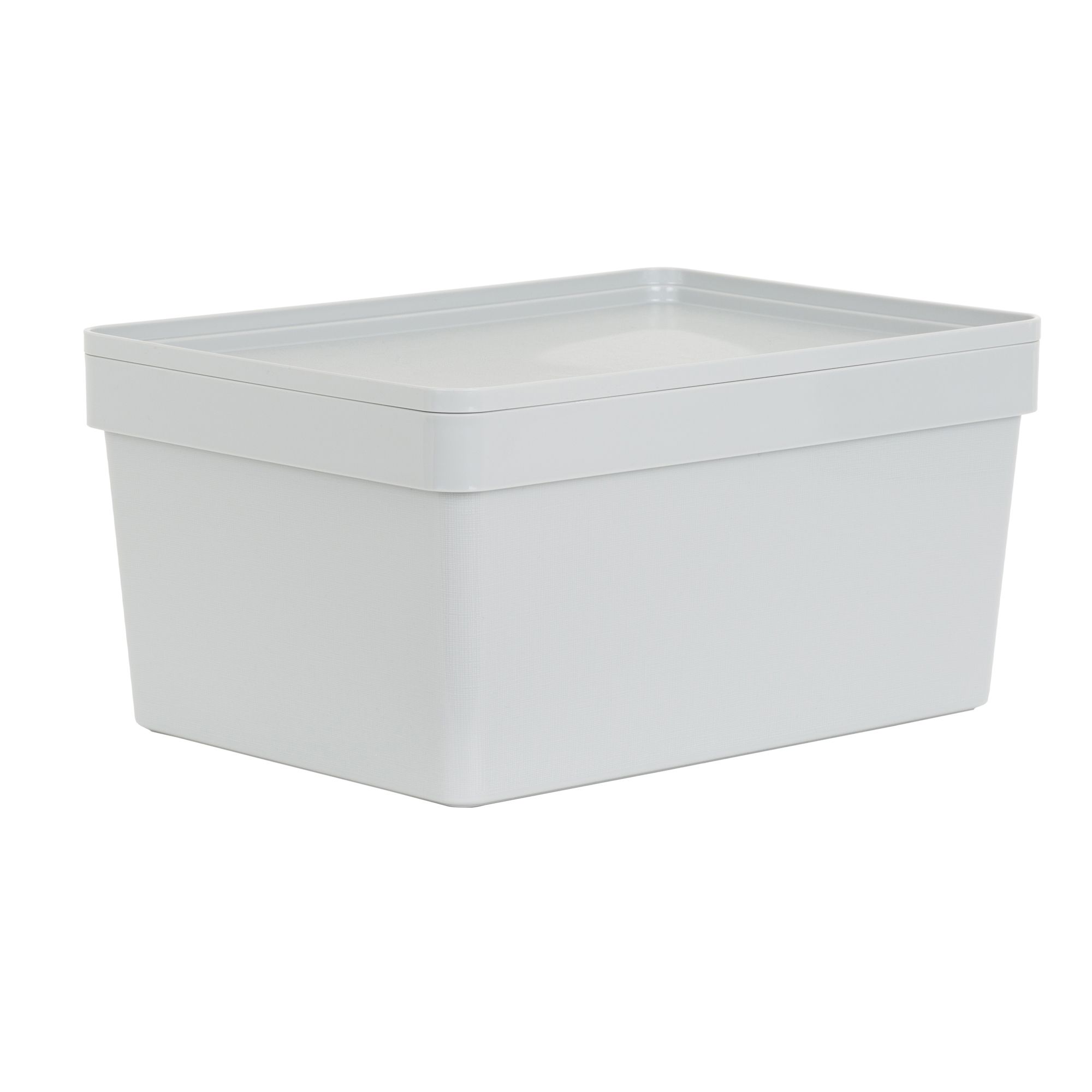 Wham Studio Stack Matt light grey Plastic Stackable Storage basket (H)18cm (W)26cm (D)26cm