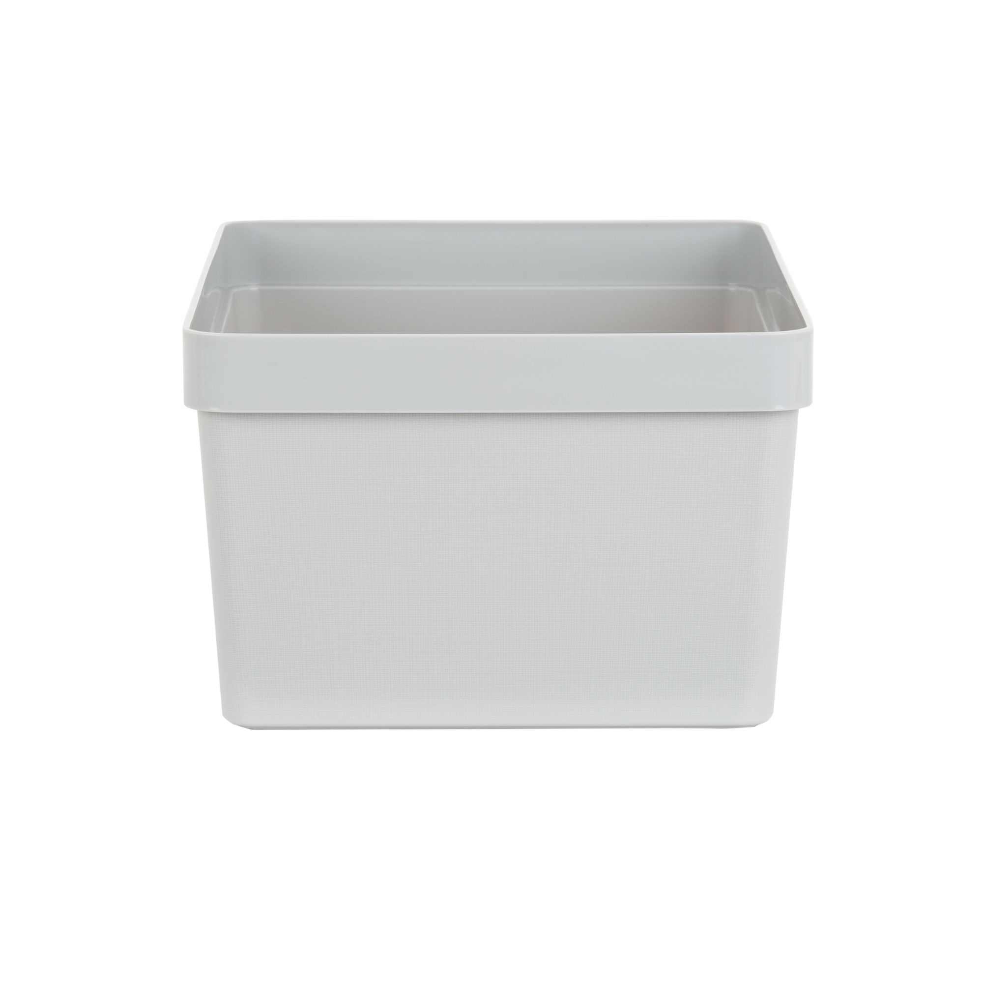 Wham Studio Stack Matt light grey Plastic Stackable Storage basket (H)18cm (W)26cm (D)26cm