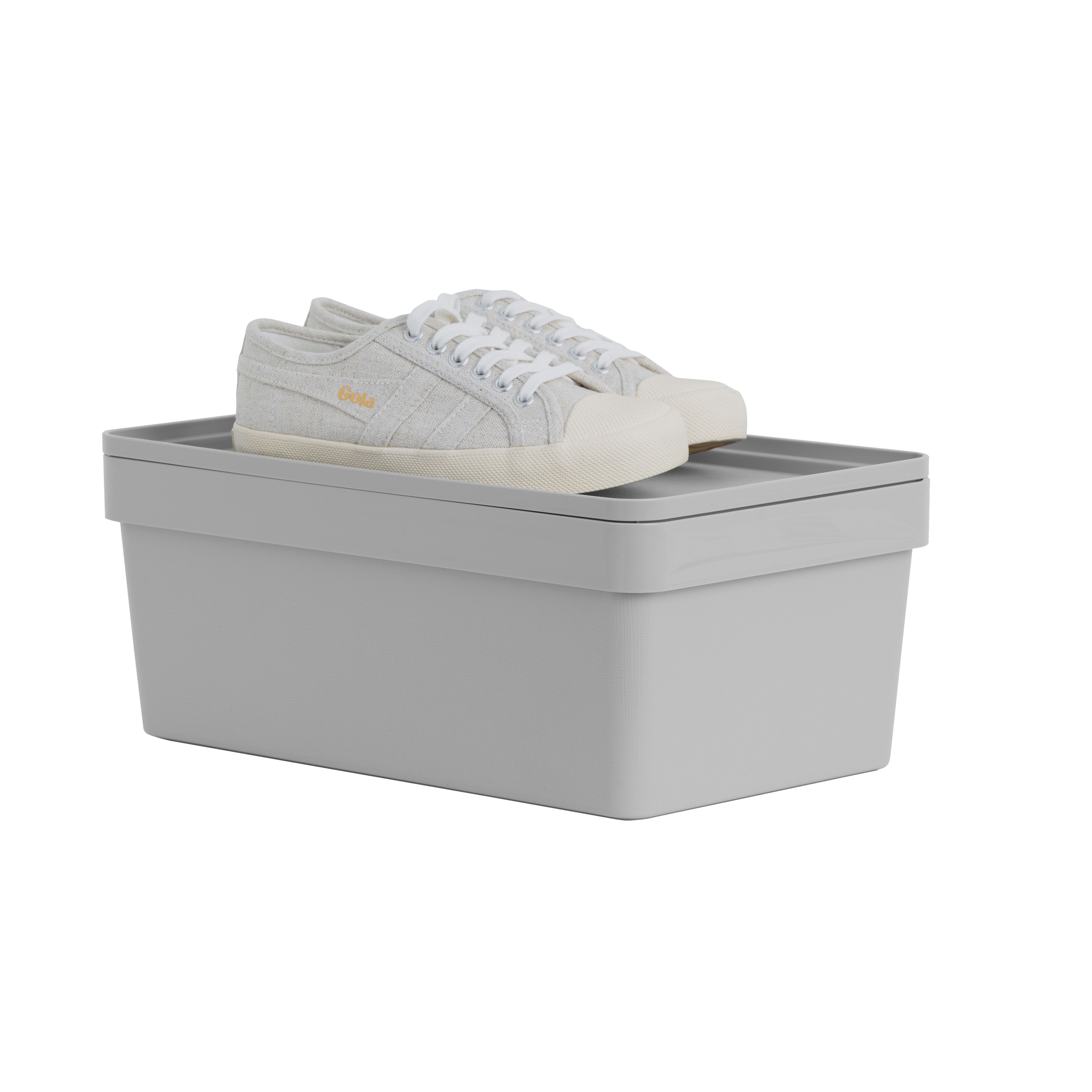 Wham Studio Stack Matt light grey Stackable Shoe storage box (H)150mm (W)215mm