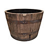 Whiskey barrel Wood rustic Round Plant pot (Dia)60.9cm