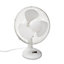 White 12" 40W Desk Fan