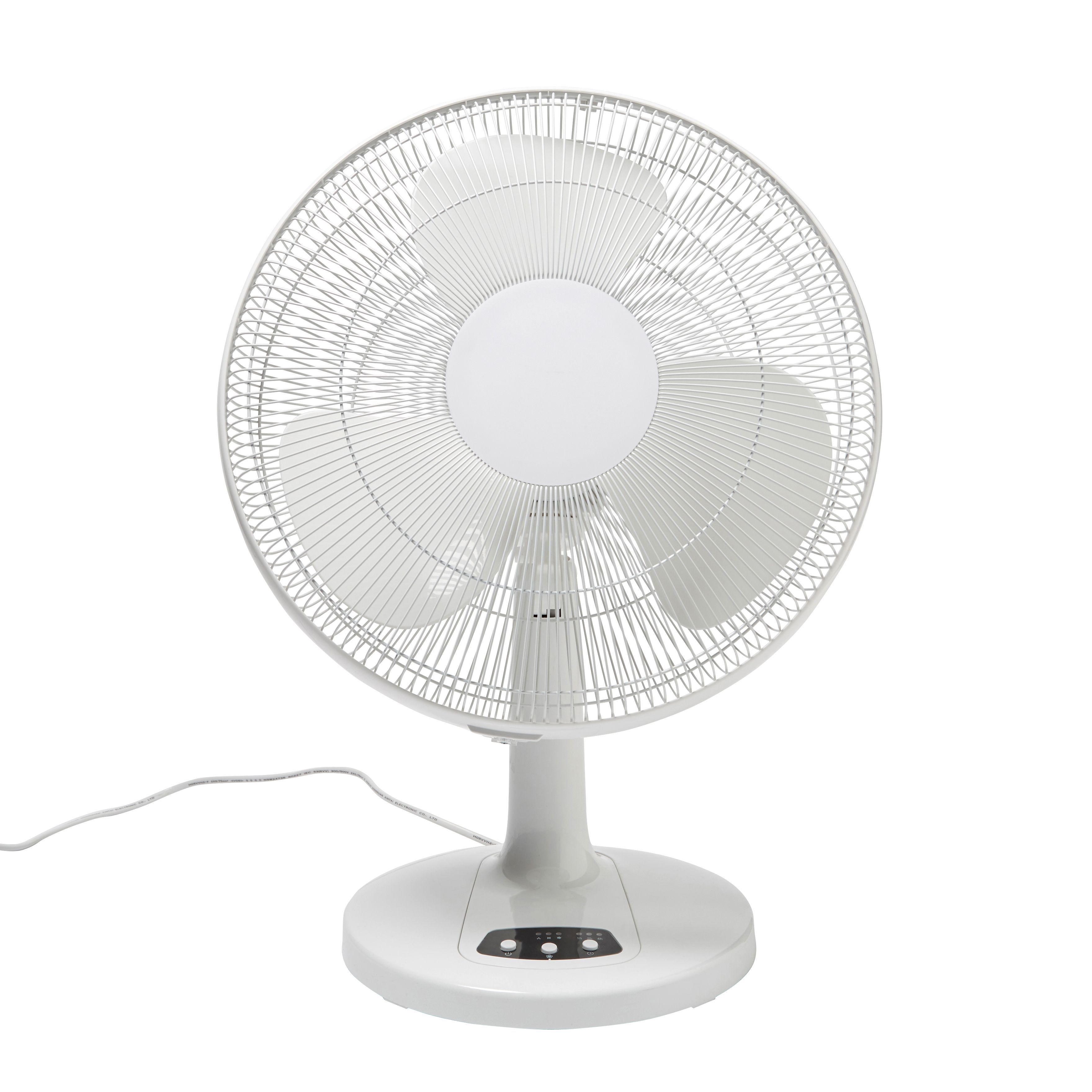 White 16" Desk fan