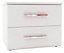 White 2 Drawer Ready assembled Chest of drawers (H)495mm (W)600mm (D)500mm