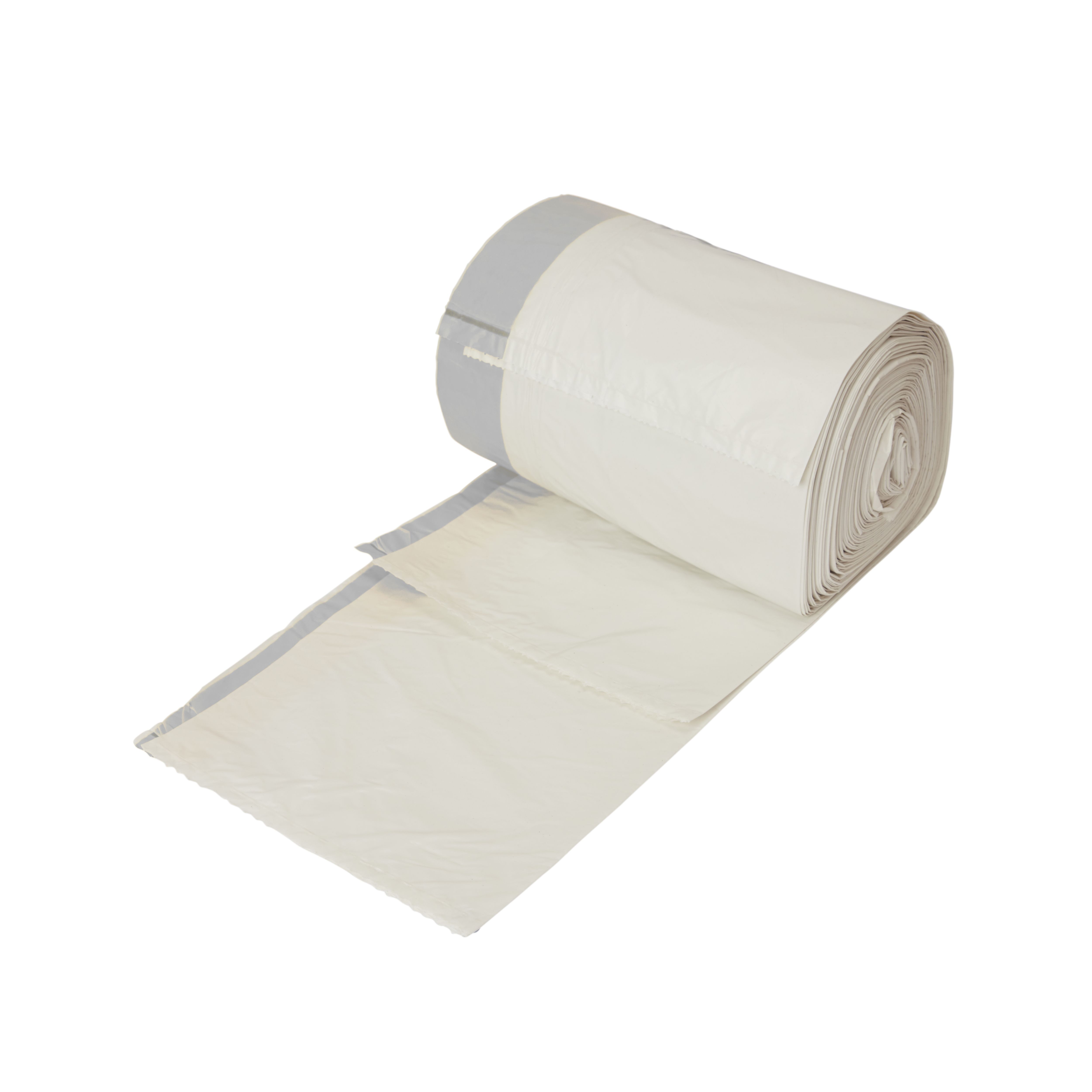 White 20L Bin bag, Pack of 50
