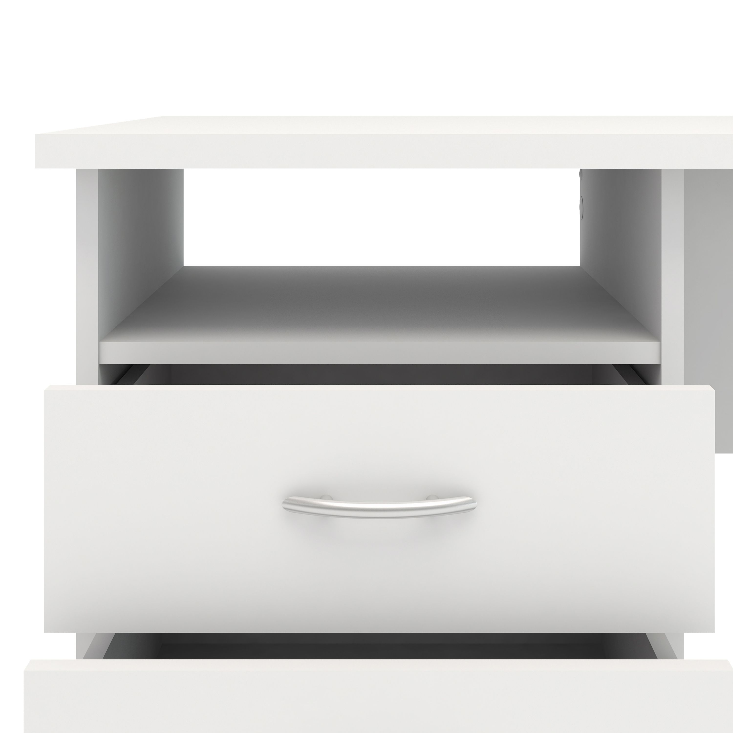 White 3 drawer Desk (H)726mm (W)1201mm (D)481mm
