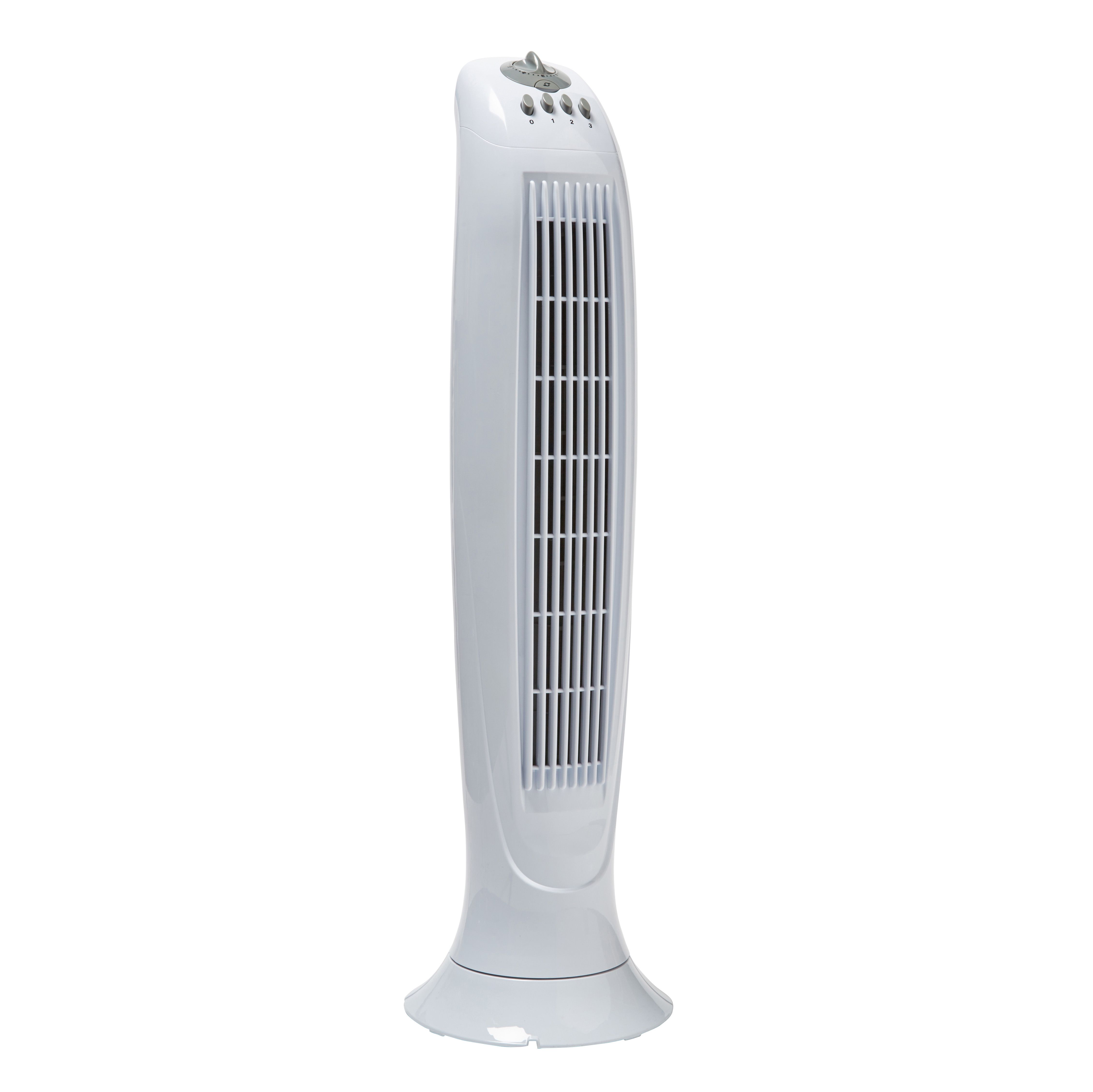 White 3-speed 220V Tower fan