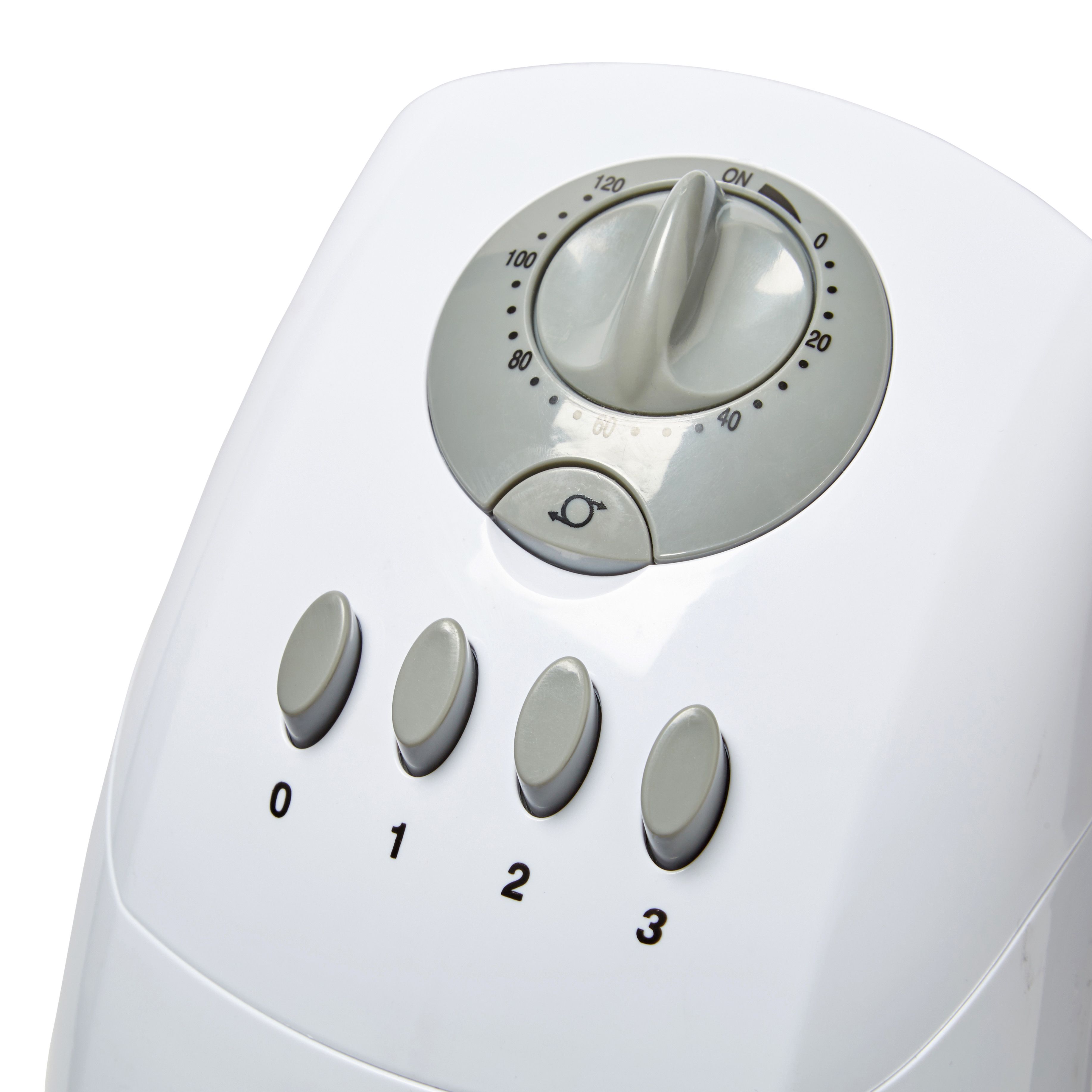 White 3-speed 220V Tower fan