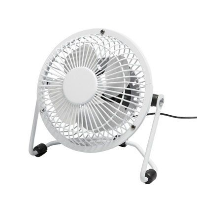 White 4" 4W Remote controlled Table fan