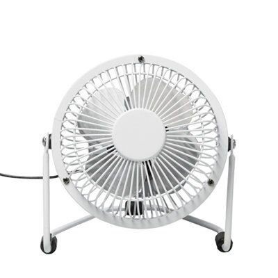 White 4" 4W Remote controlled Table fan