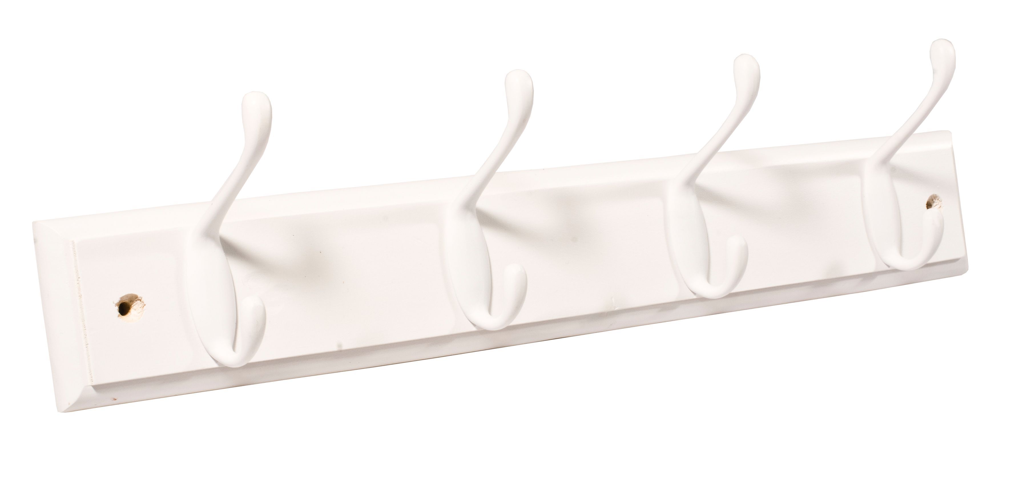 White 4 Hook rail, (L)458mm