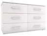 White 6 Drawer Ready assembled Chest of drawers (H)705mm (W)1200mm (D)500mm