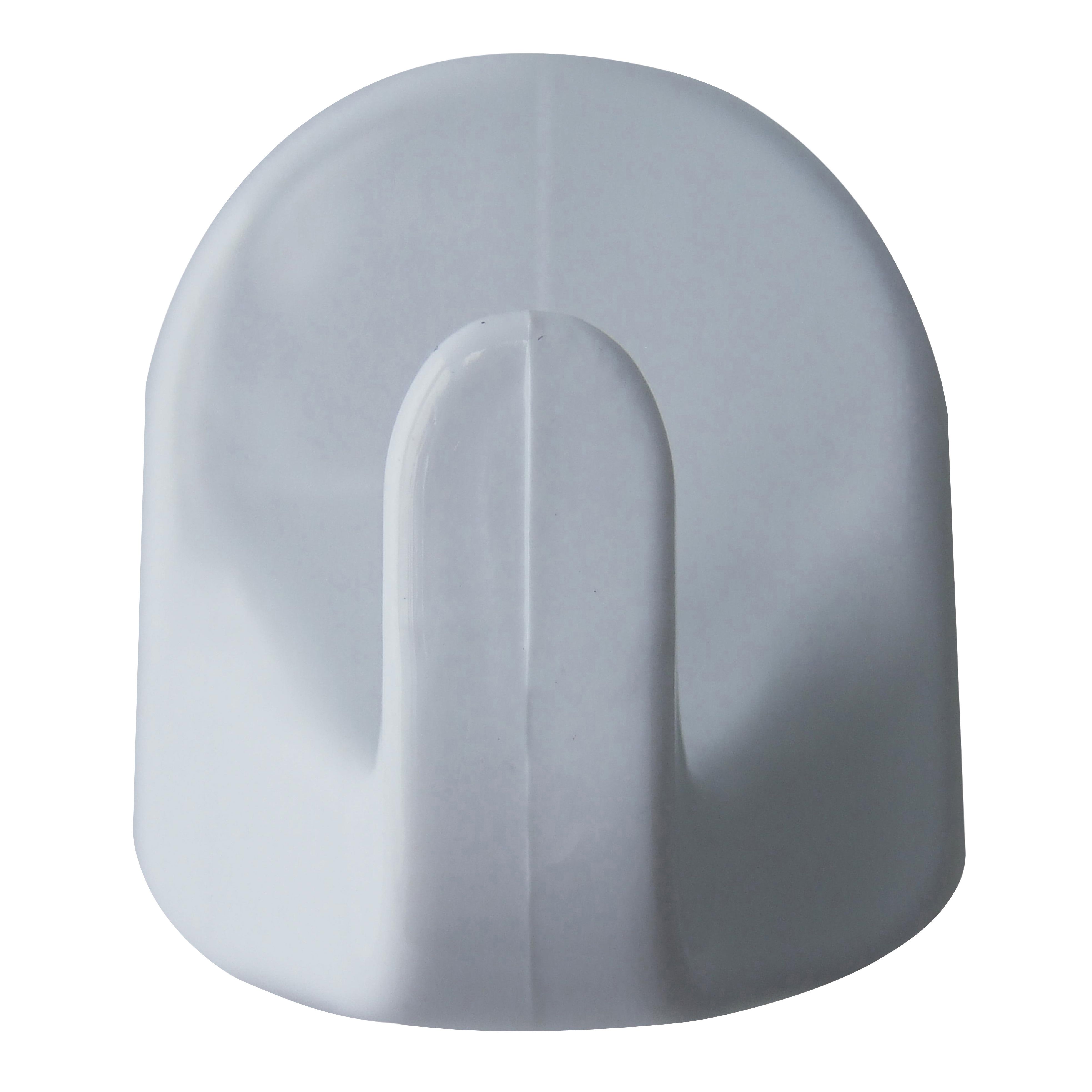 White ABS plastic Medium Arch Hook (H)39mm (W)27mm, Pack of 2