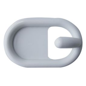 White ABS plastic Medium Hook (Holds)0.5kg, Pack of 2