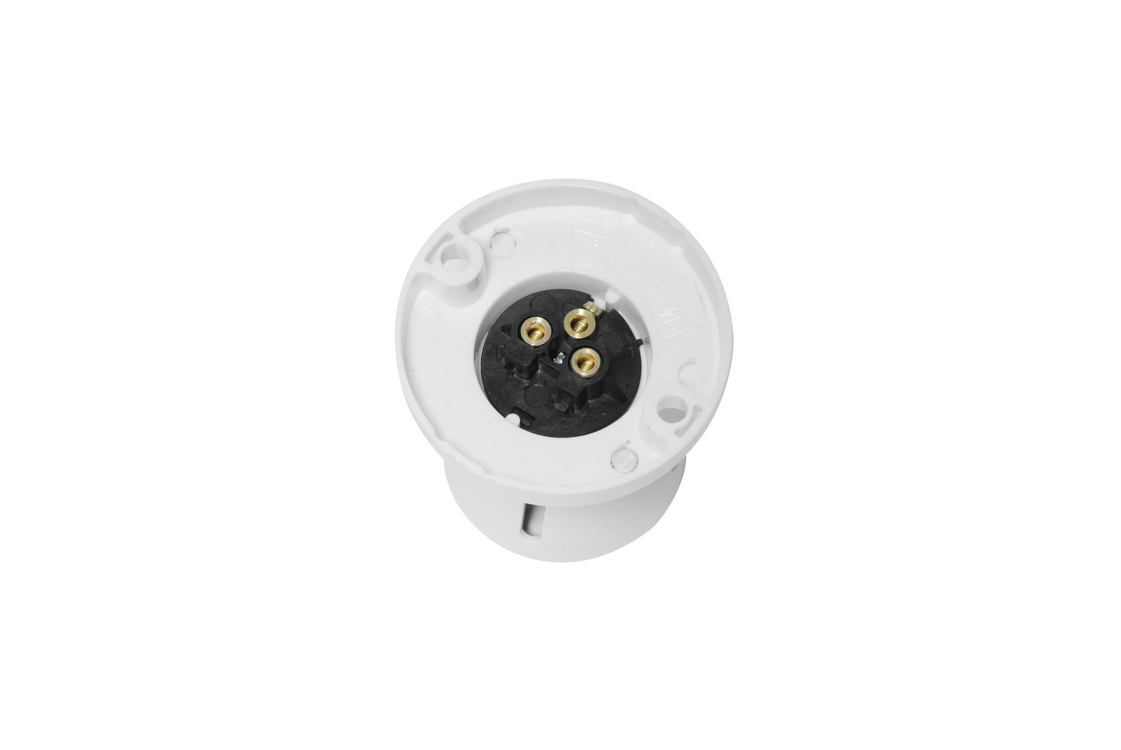 White Bayonet cap (B22) Straight Batten lampholder