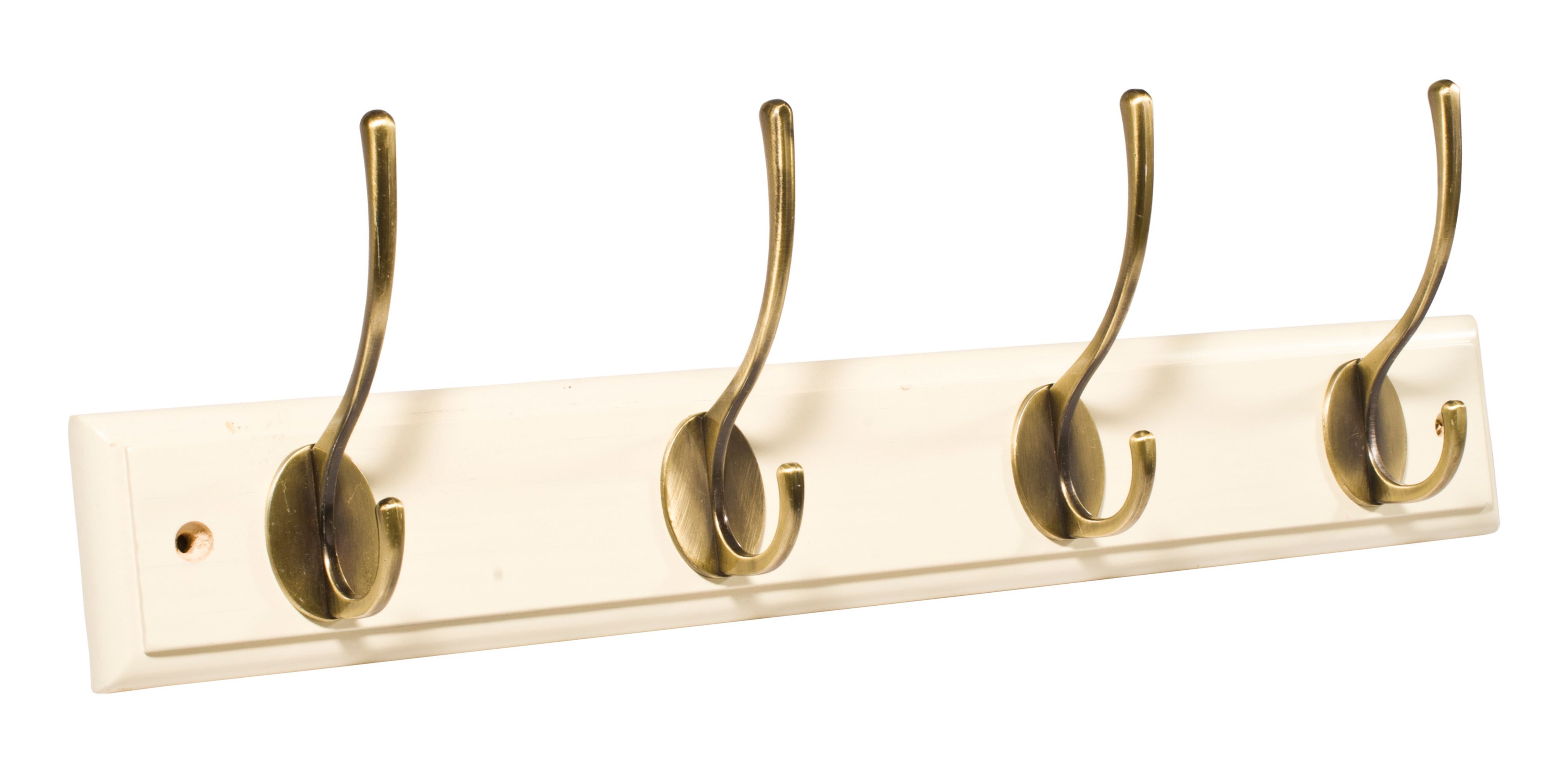 White Brass effect Hook rail (H)70mm