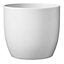 White Ceramic Round Plant pot (Dia)21.5cm