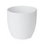 White Ceramic Round Plant pot (Dia)24.3cm