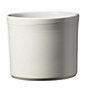 White Ceramic Straight edge Plant pot (Dia)26cm